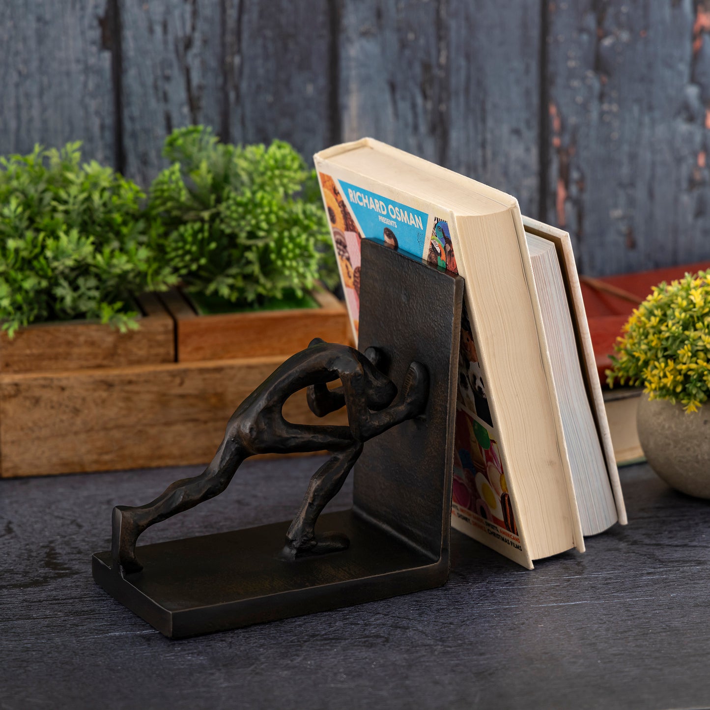 Ramsey Bookend Antique Matte Black Finish