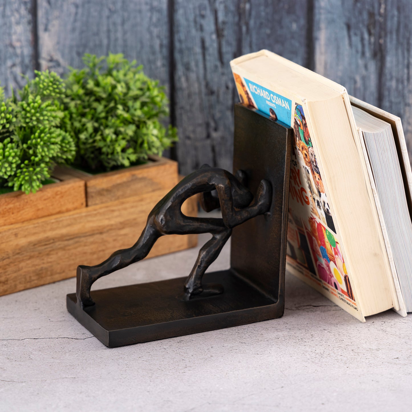 Ramsey Bookend Antique Matte Black Finish
