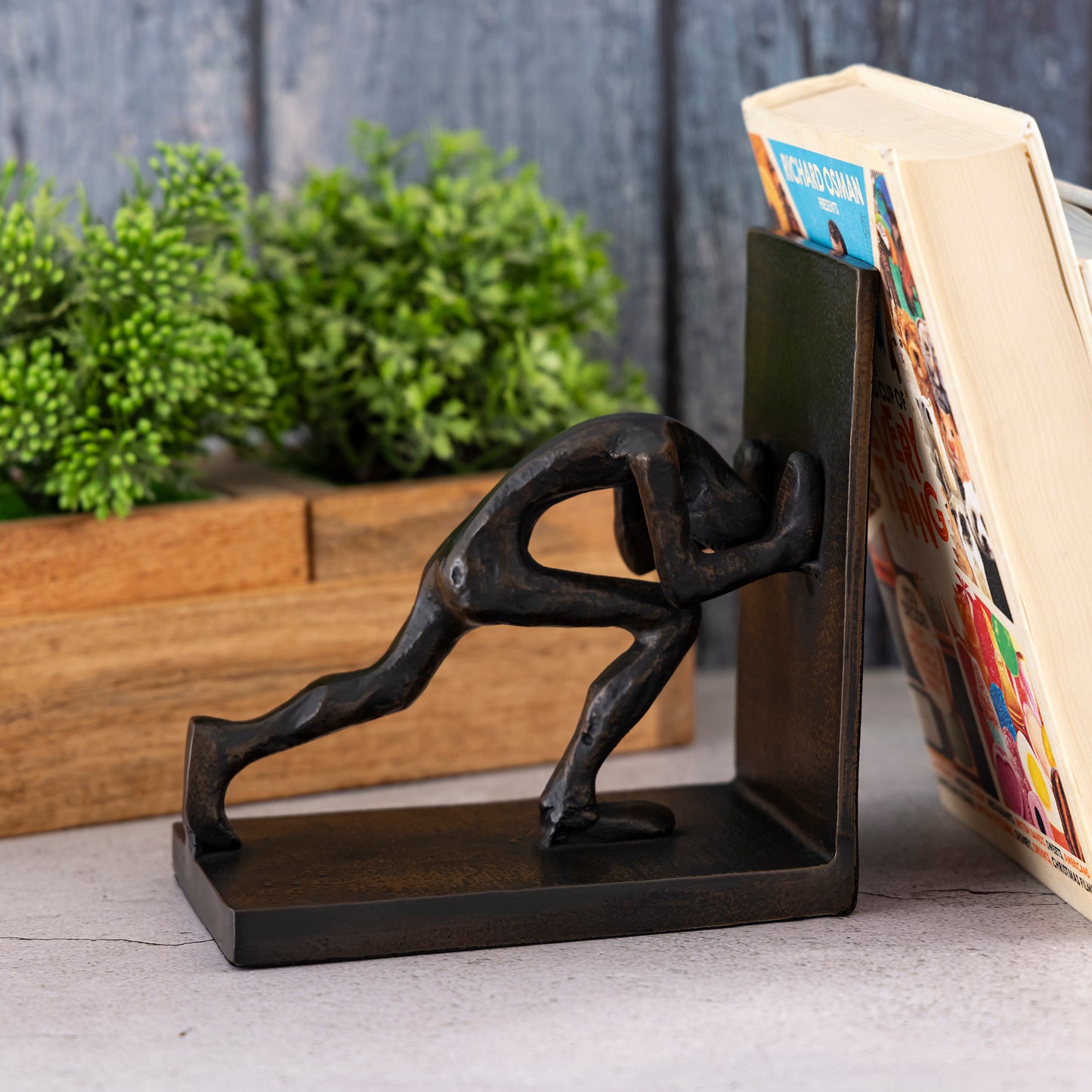 Ramsey Bookend Antique Matte Black Finish