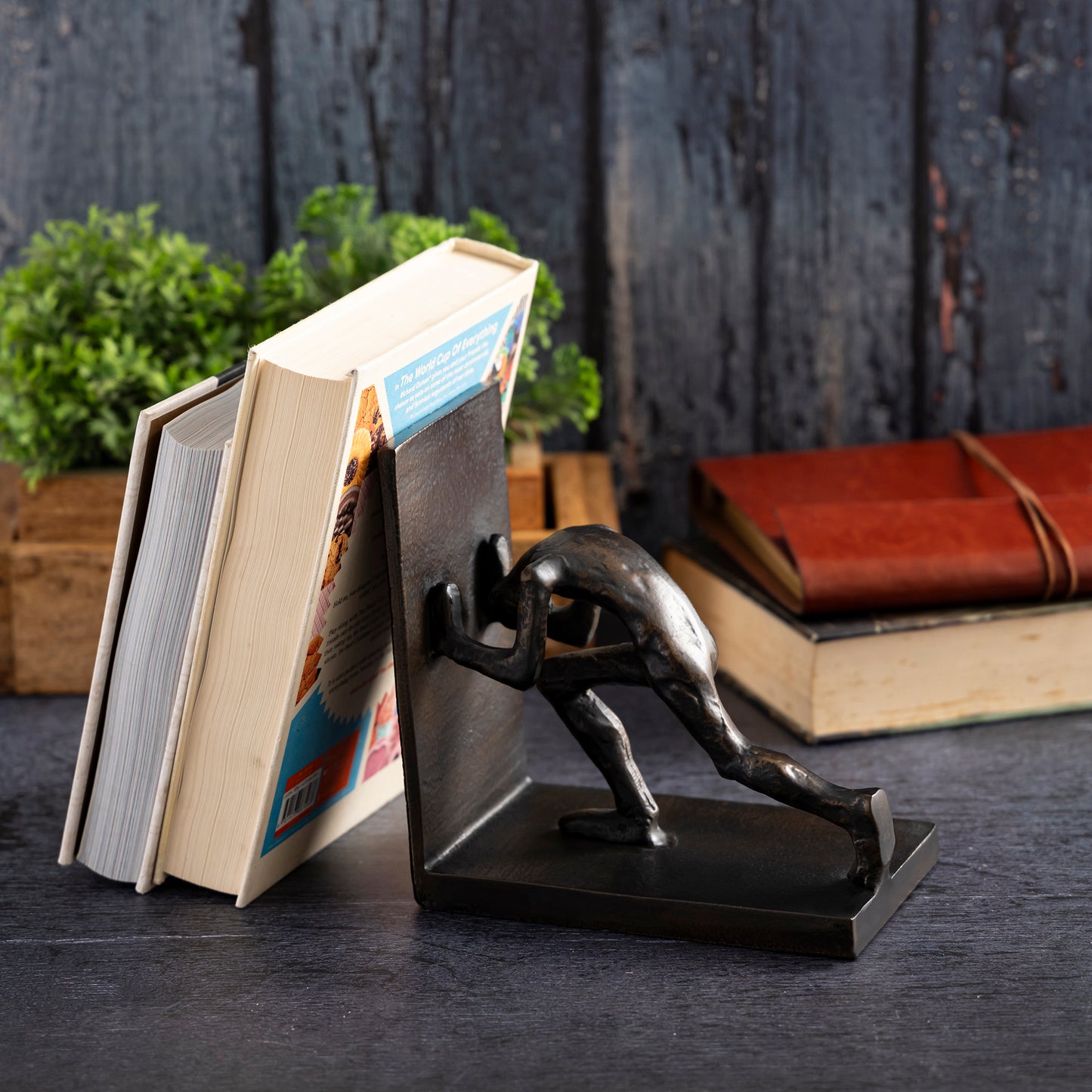 Ramsey Bookend Antique Matte Black Finish