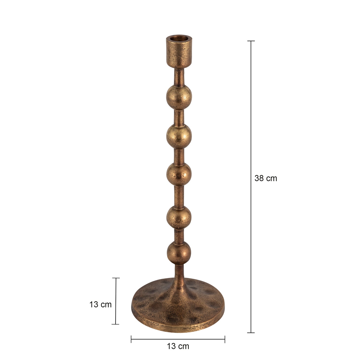 Beverley Set of 3 Candlesticks Antique Brass Finish