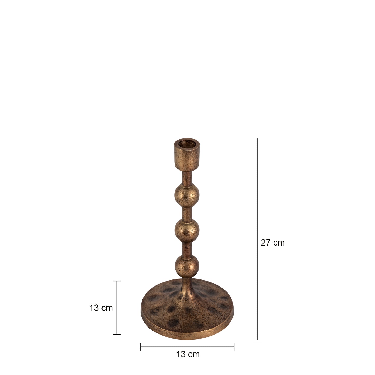 Beverley Set of 3 Candlesticks Antique Brass Finish