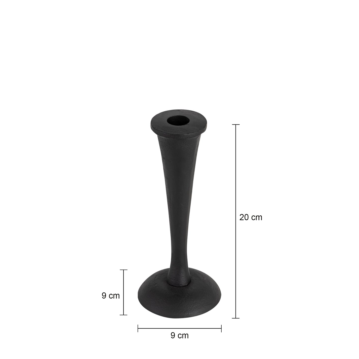 Buxton Set of 3 Candlesticks Matte Black Finish