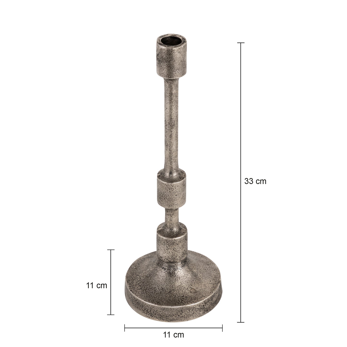 Camden Set of 3 Candlesticks Antique Silver Finish