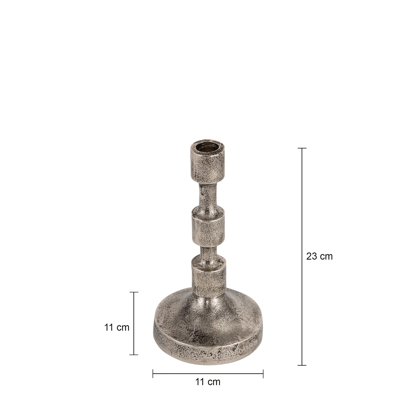 Camden Set of 3 Candlesticks Antique Silver Finish