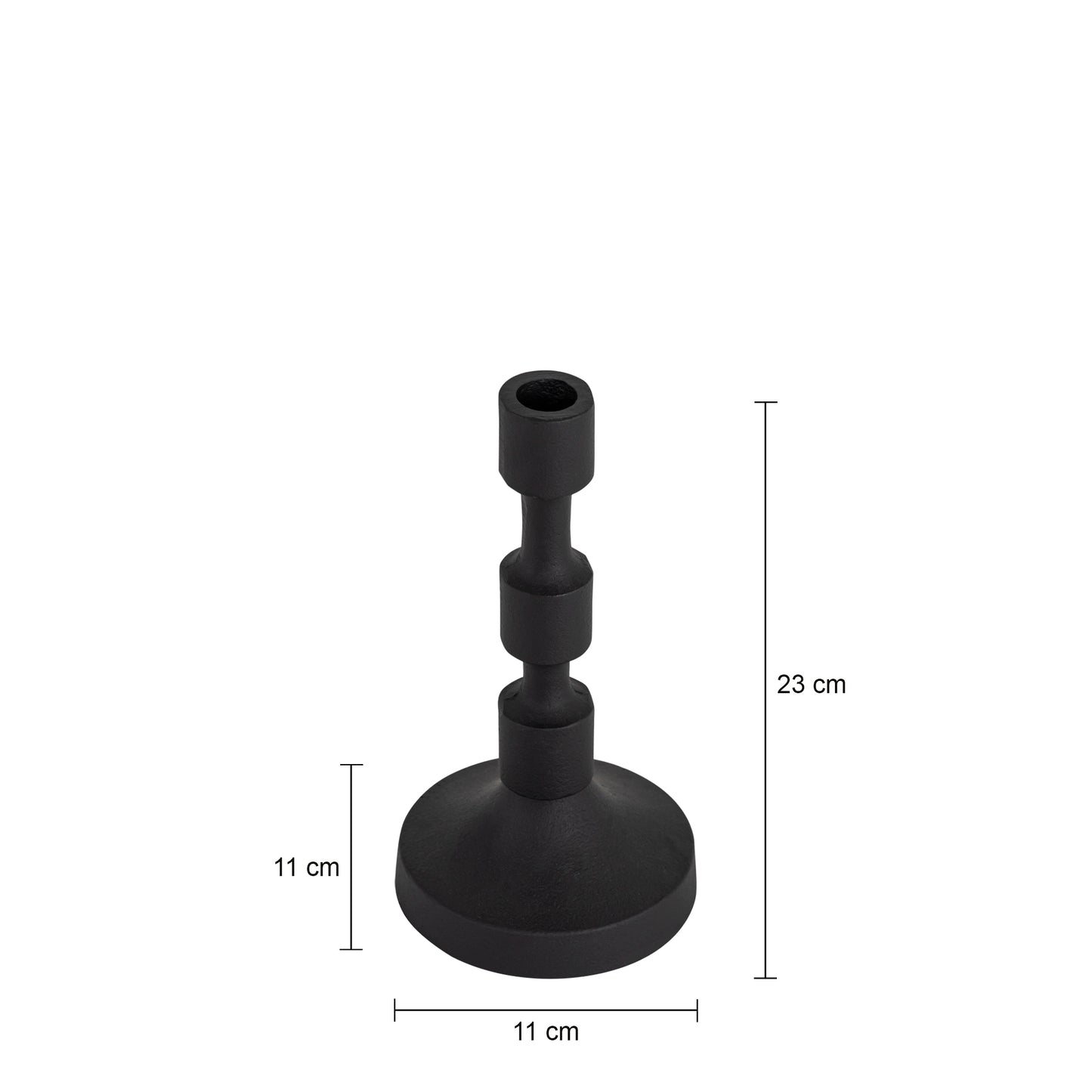 Camden Set of 3 Candlesticks Matte Black Finish