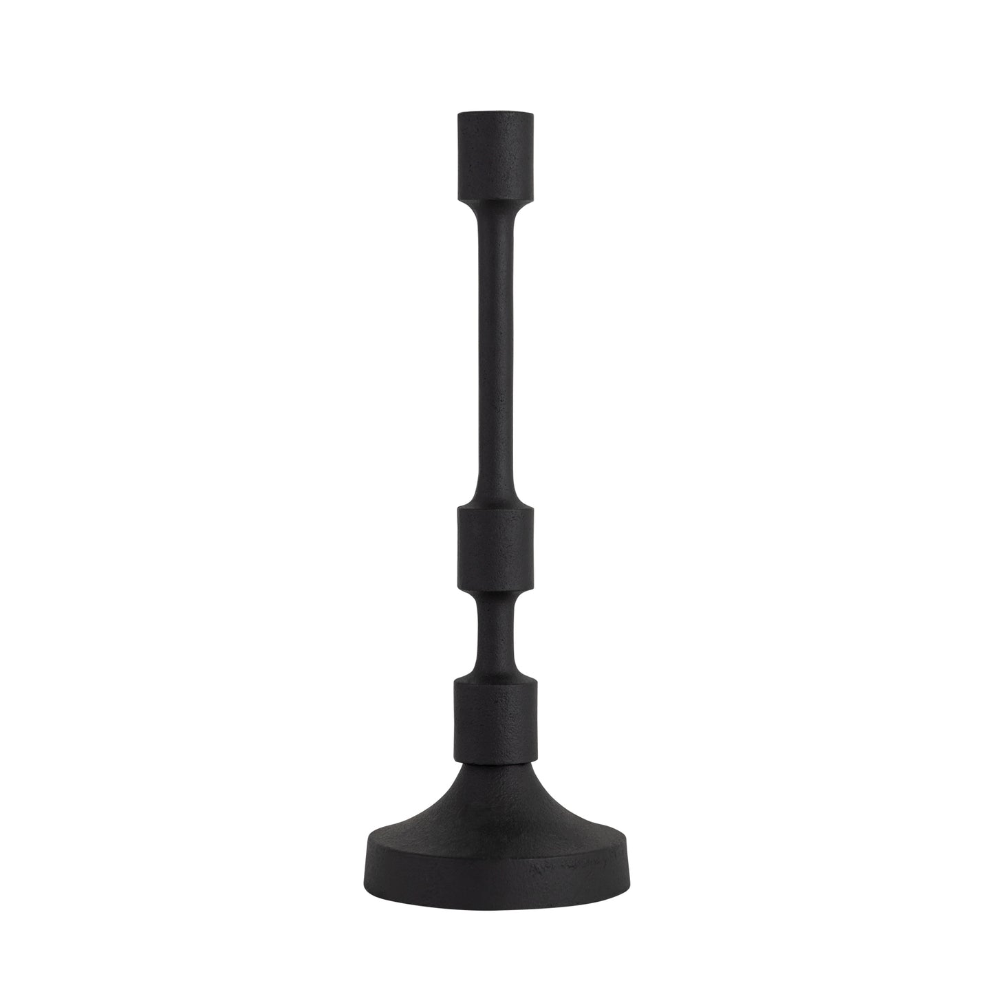 Camden Set of 3 Candlesticks Matte Black Finish