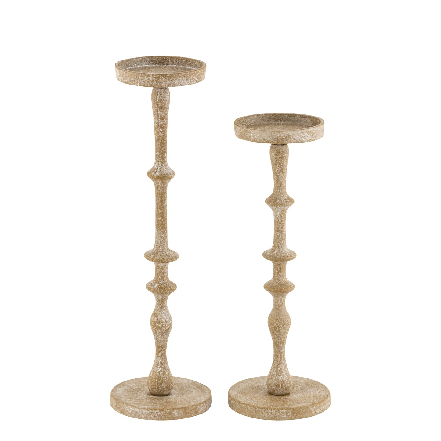 Dawlish Set of 2 Candle Holders Rustic Green Finish