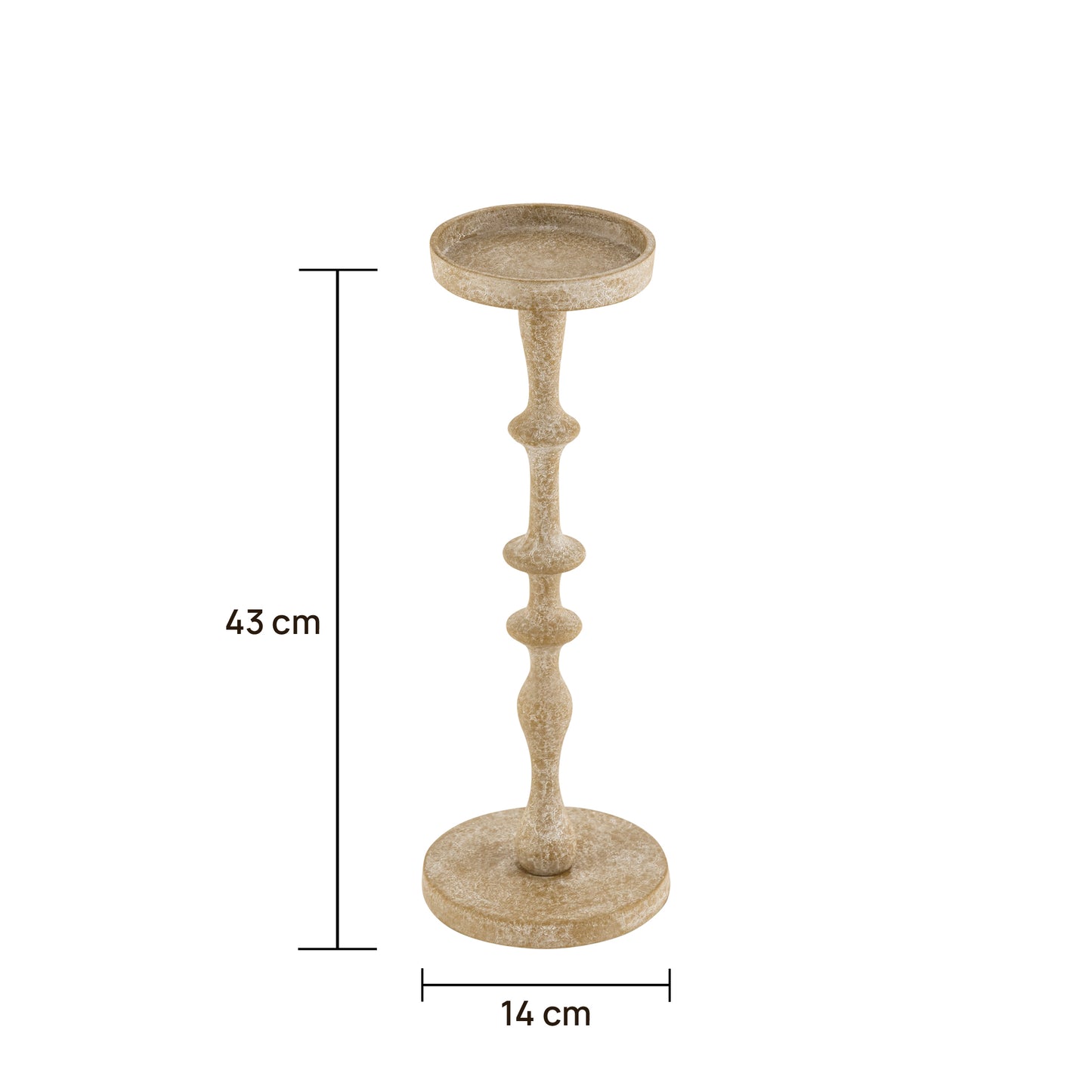 Dawlish Set of 2 Candle Holders Rustic Green Finish
