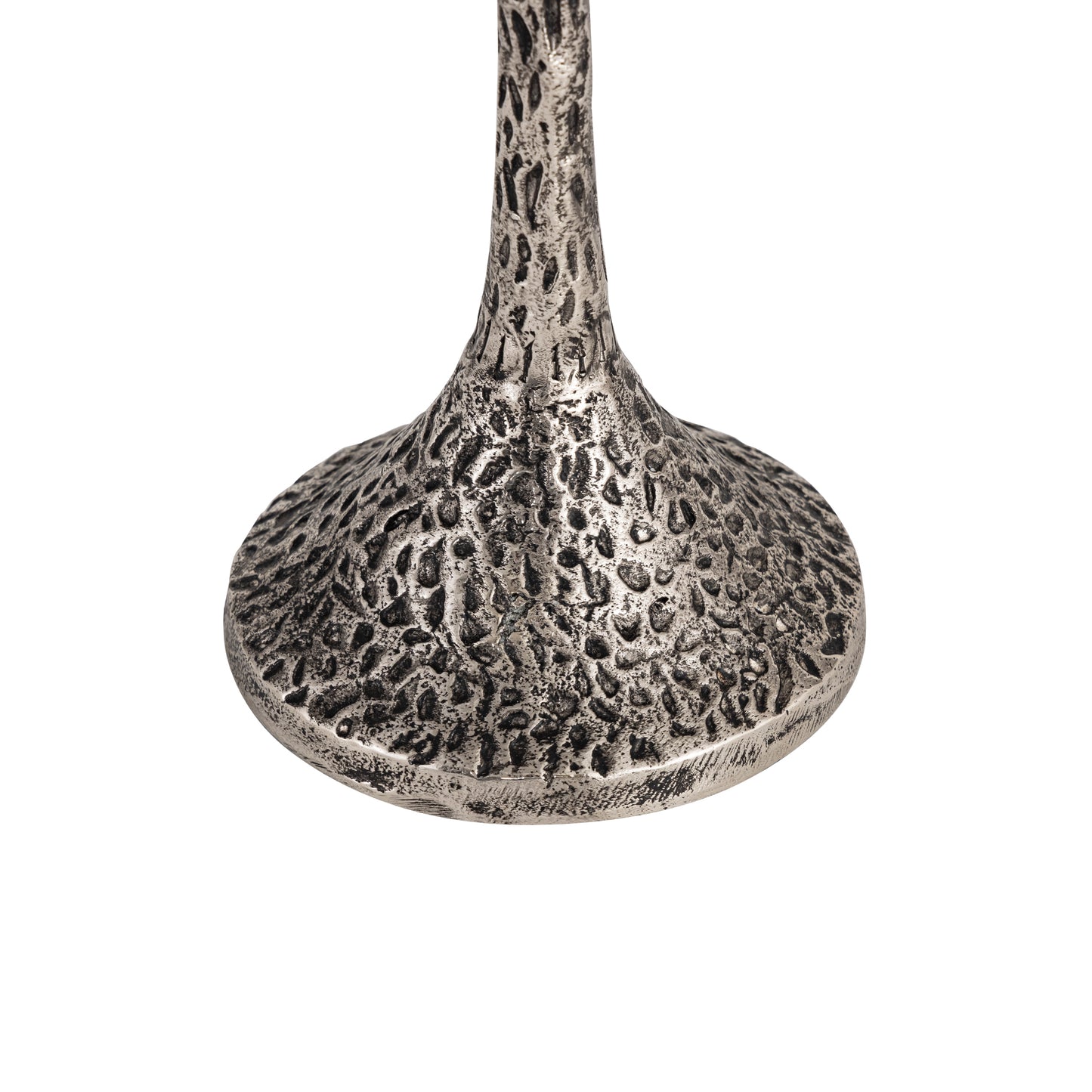 Devon Set of 2 Textured Candlesticks Antique Silver Finish