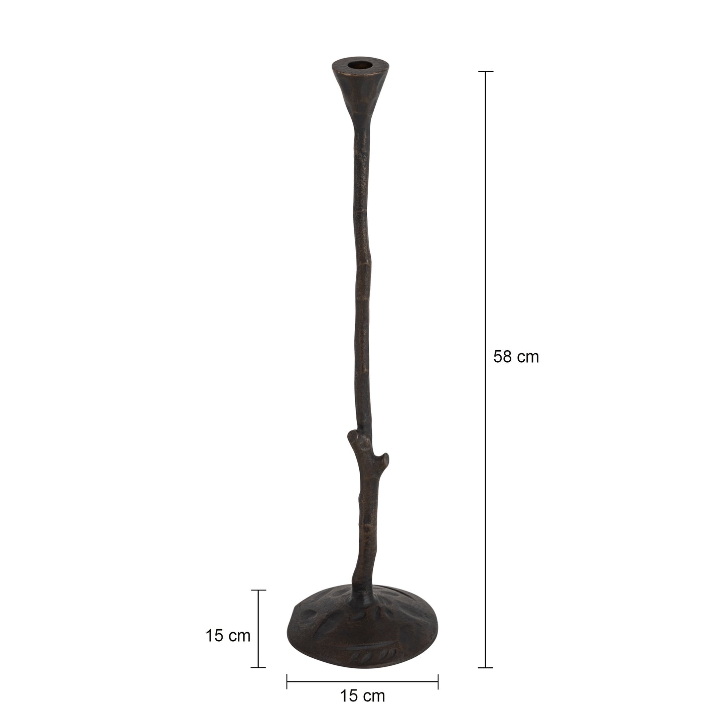 Eden Set of 3 Twig Candlesticks Antique Bronze Finish