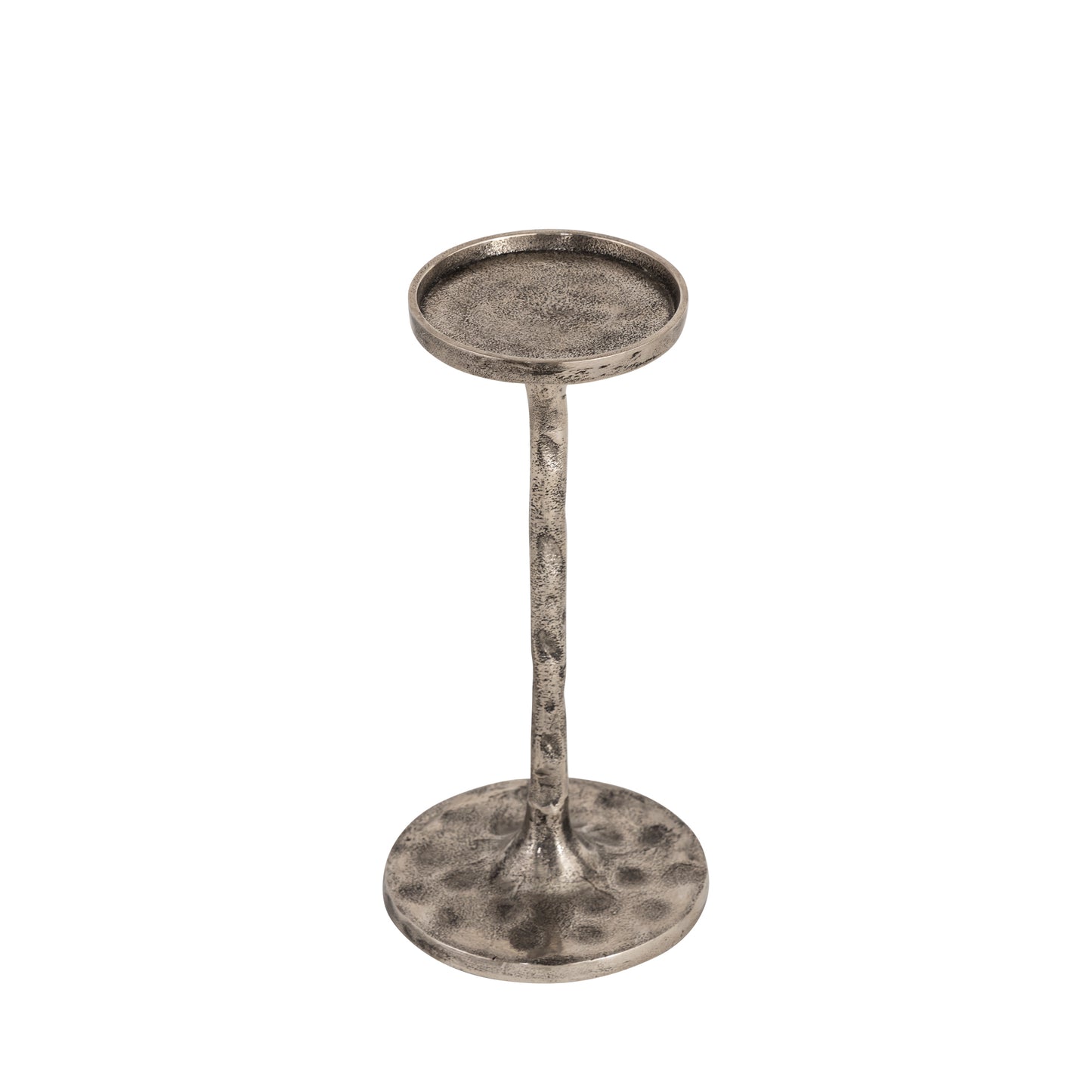 Marlow Set of 2 Hammered Candlesticks Antique Silver Finish