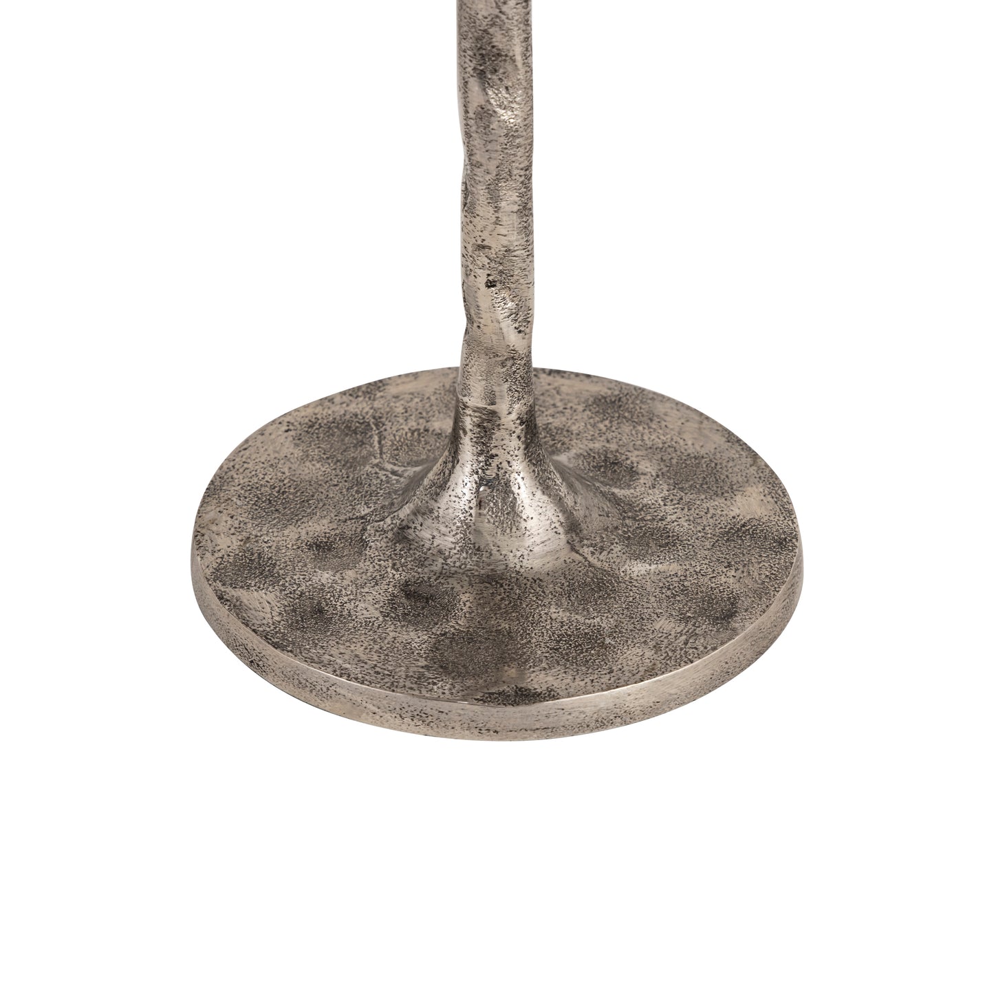 Marlow Set of 2 Hammered Candlesticks Antique Silver Finish