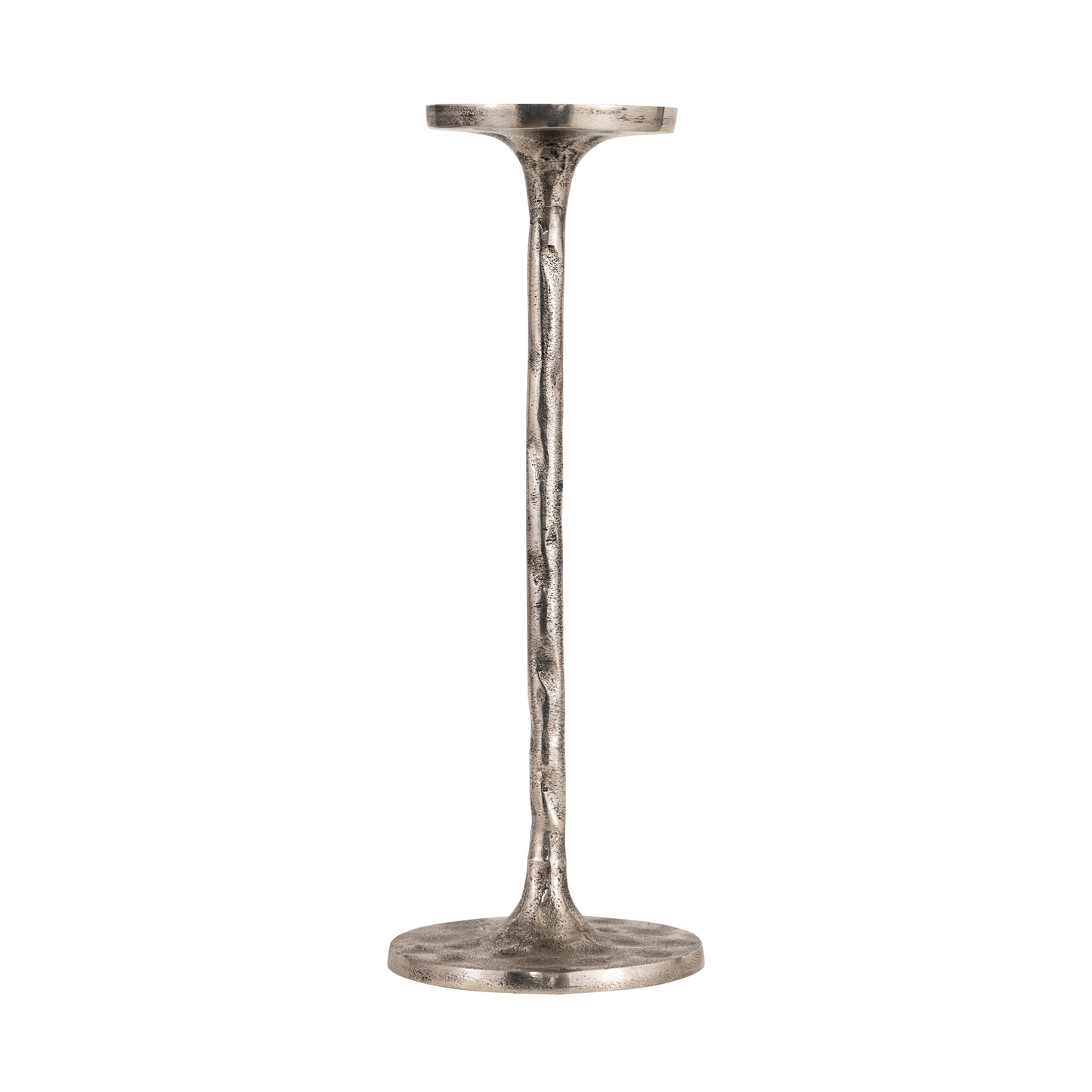 Marlow Set of 2 Hammered Candlesticks Antique Silver Finish