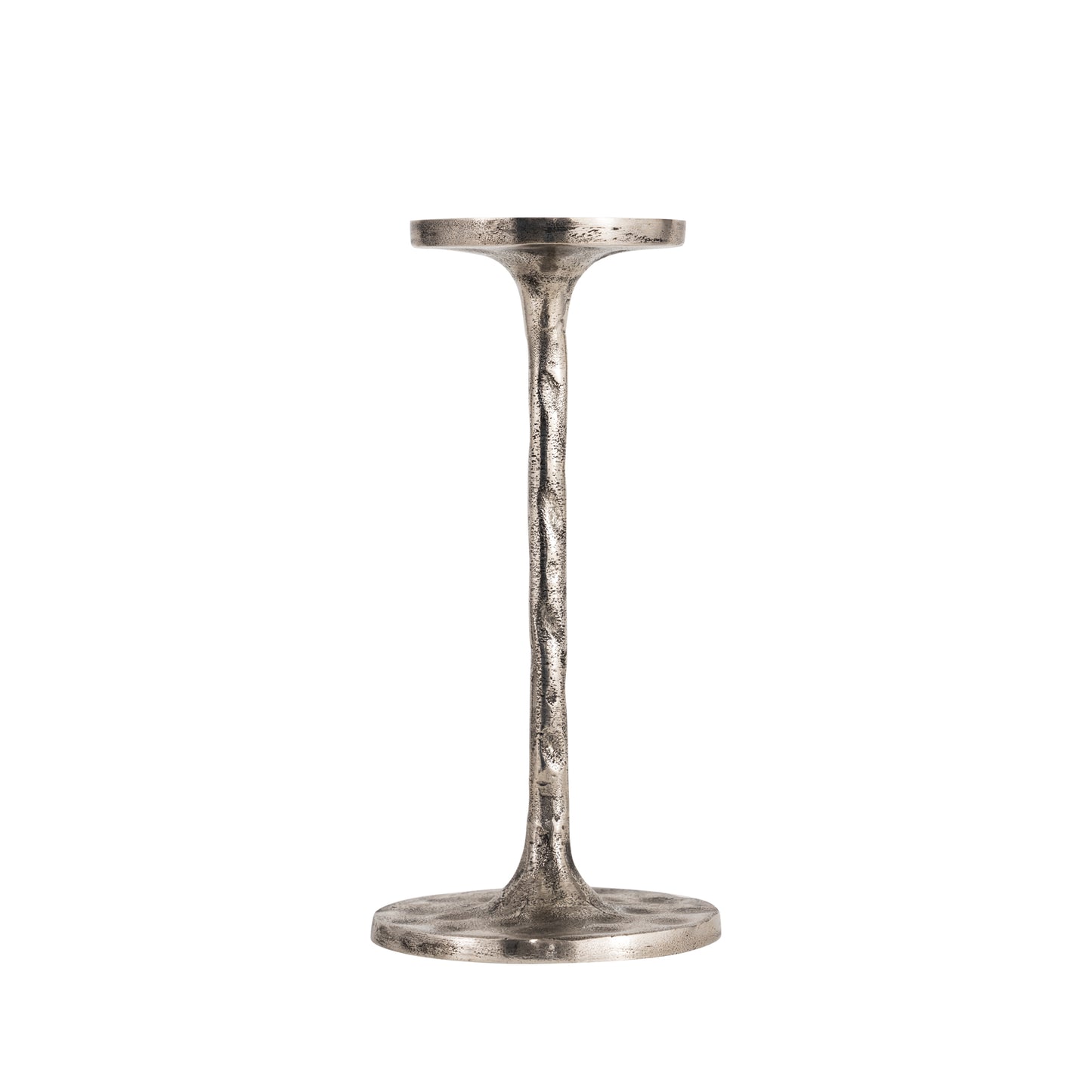 Marlow Set of 2 Hammered Candlesticks Antique Silver Finish
