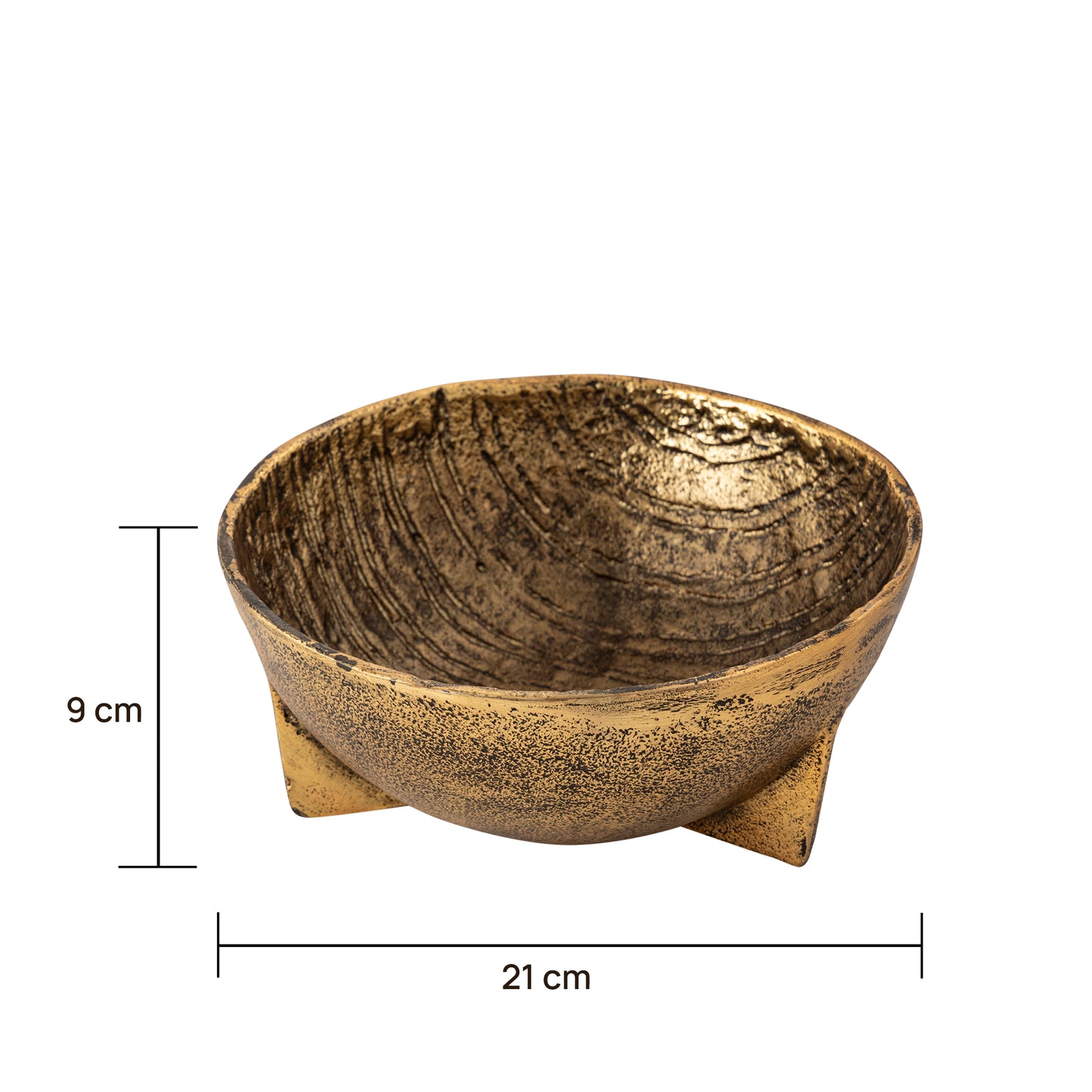 Dorset Decorative Bowl Large Antique Brass Finish