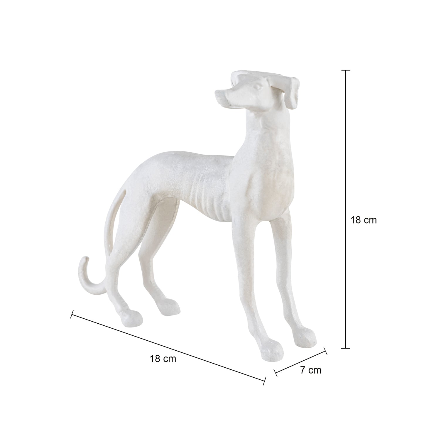 Aspen Standing Dog Statuette Matte White Finish