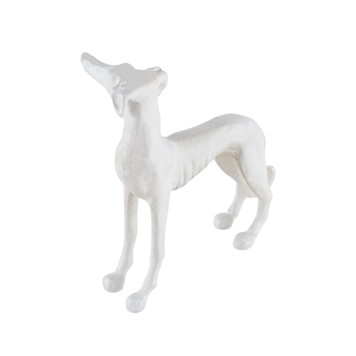 Aspen Standing Dog Statuette Matte White Finish