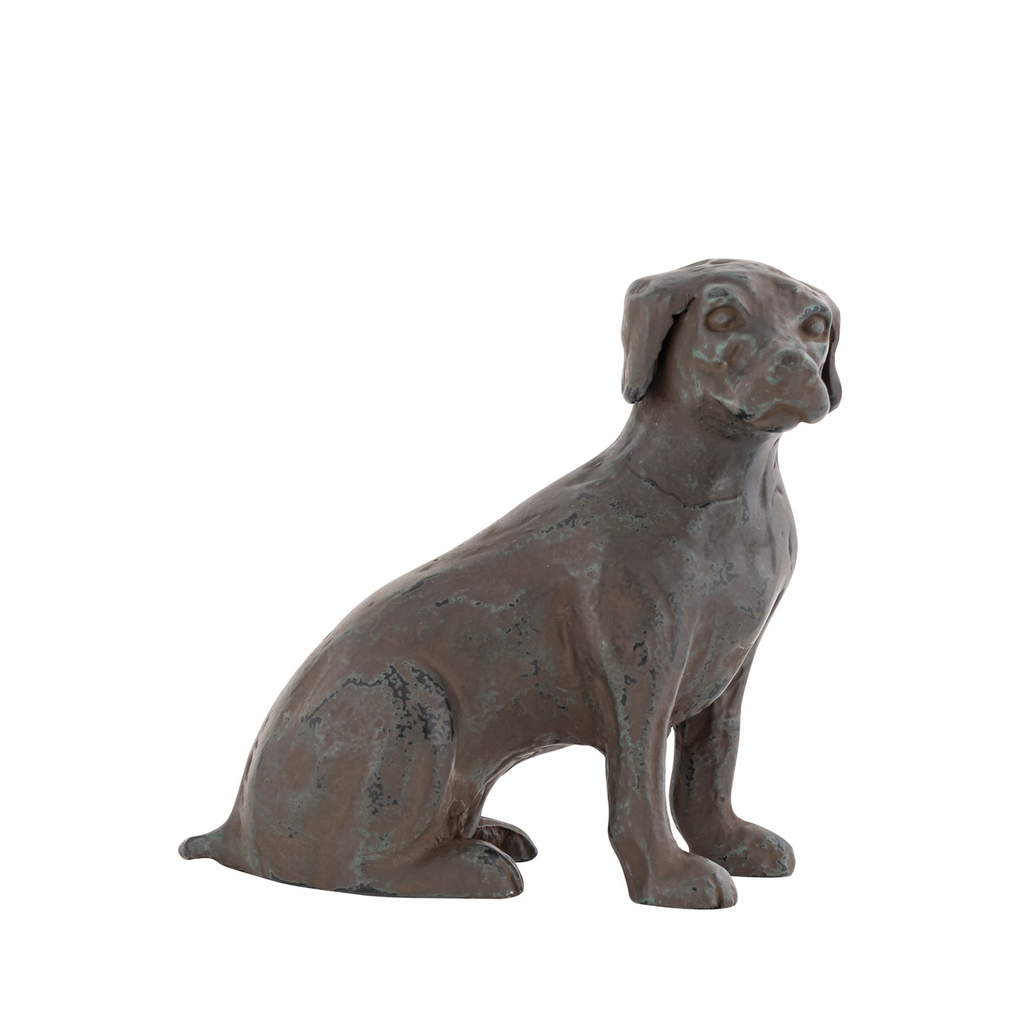 Dash Sitting Dog Statuette Rust Bronze