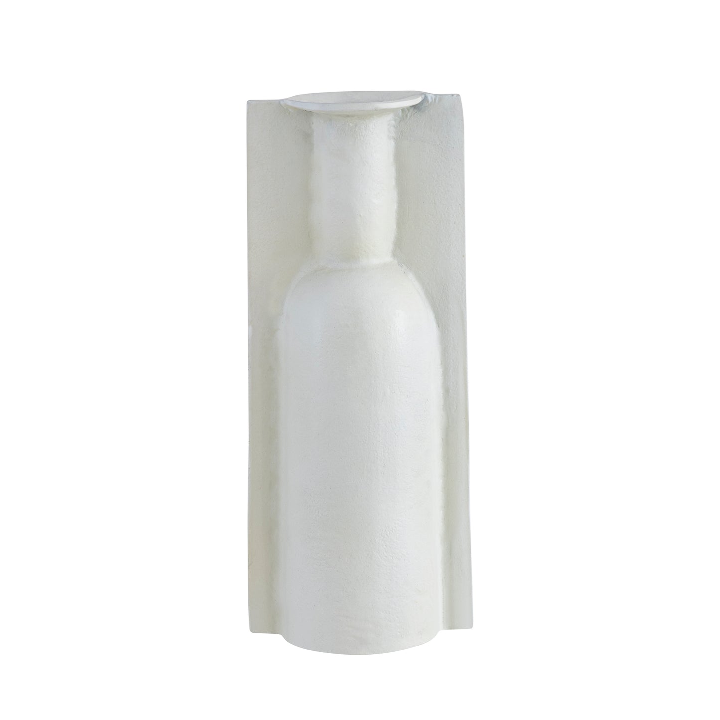 Norfolk Metal Vase Handmade Matte White Finish
