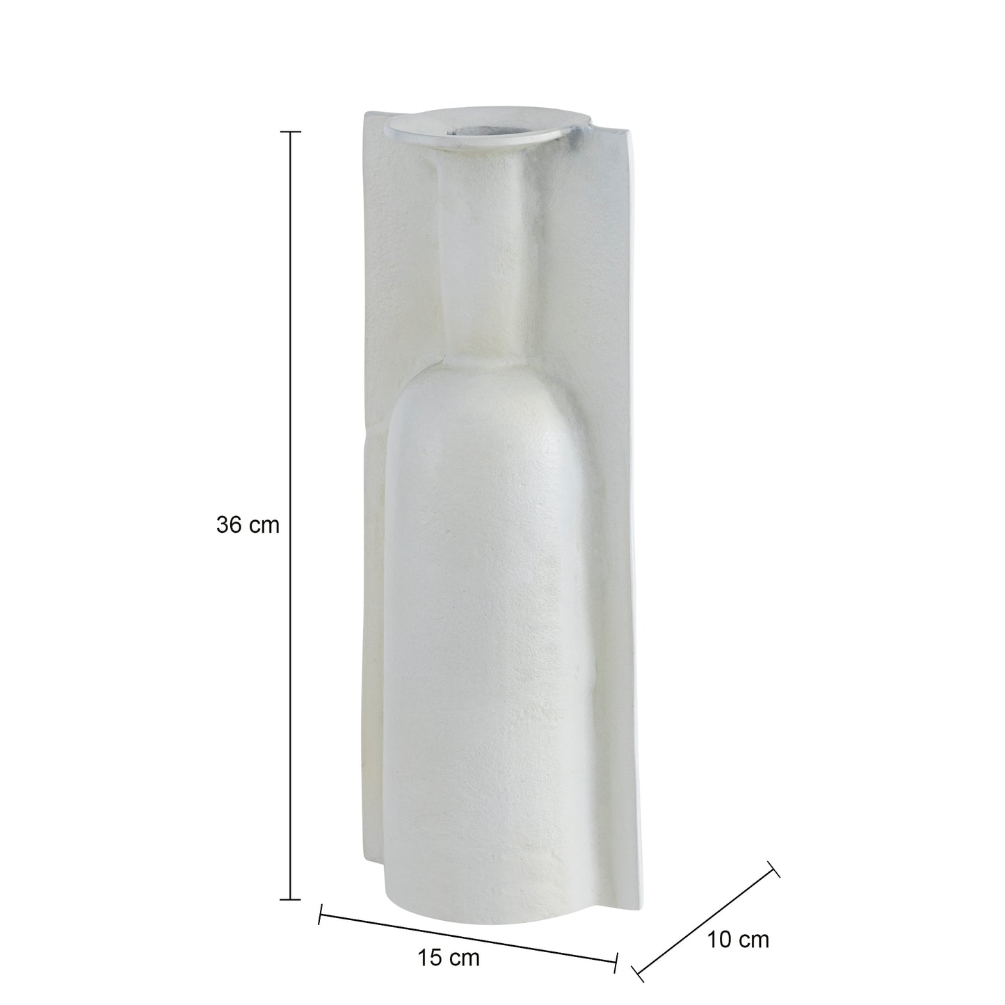 Norfolk Metal Vase Handmade Matte White Finish