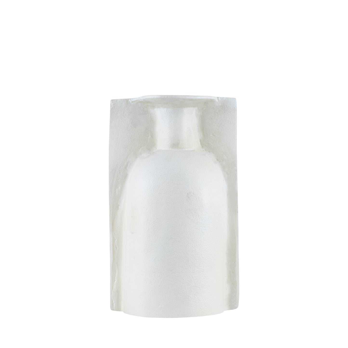 Sutton Metal Vase Handmade Matte White Finish