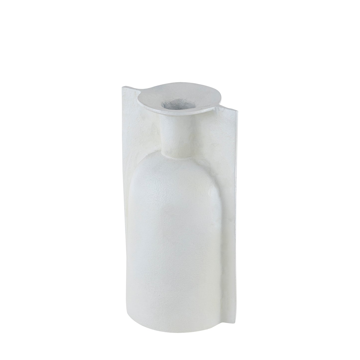 Sutton Metal Vase Handmade Matte White Finish