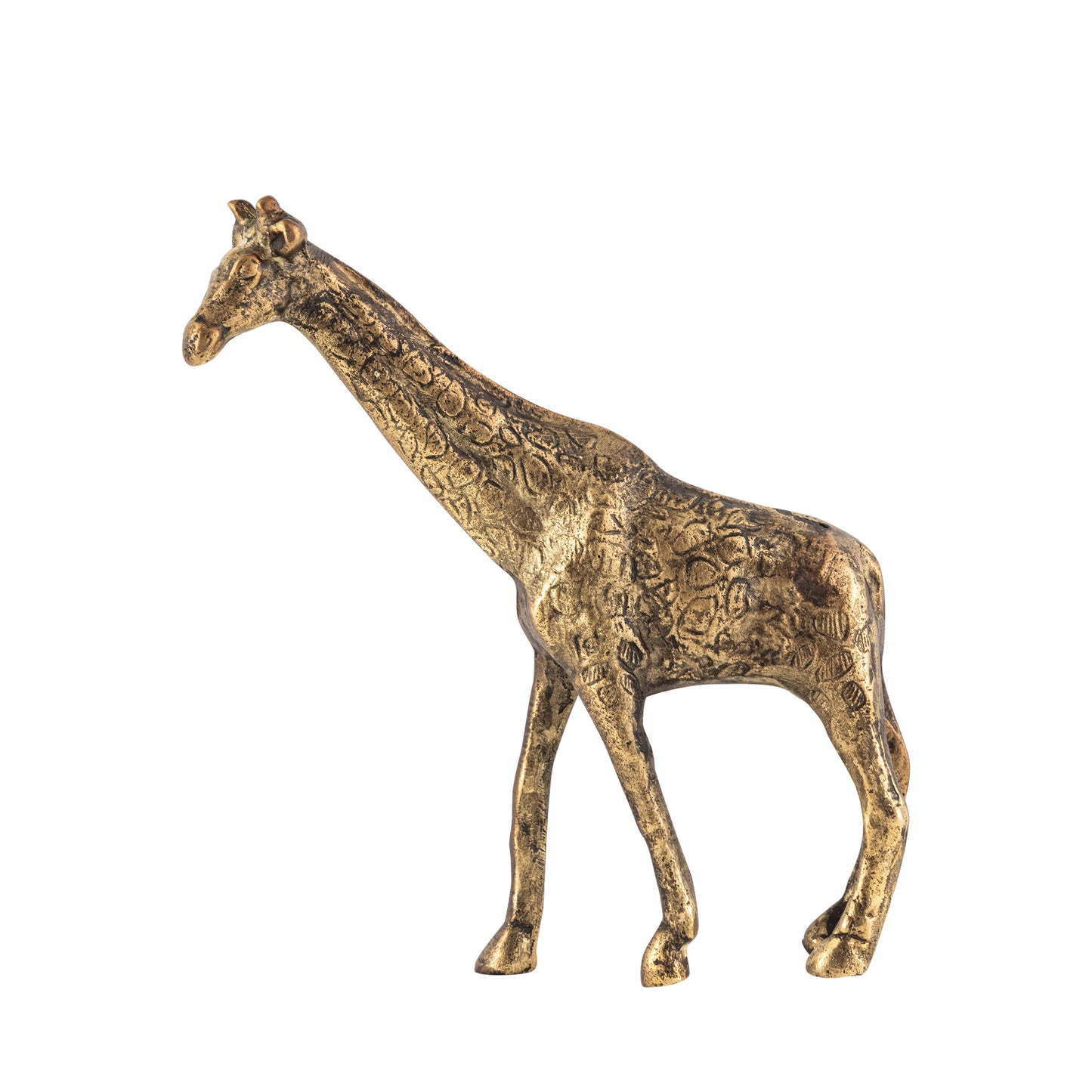Jumbo Giraffe Object Antique Brass Finish