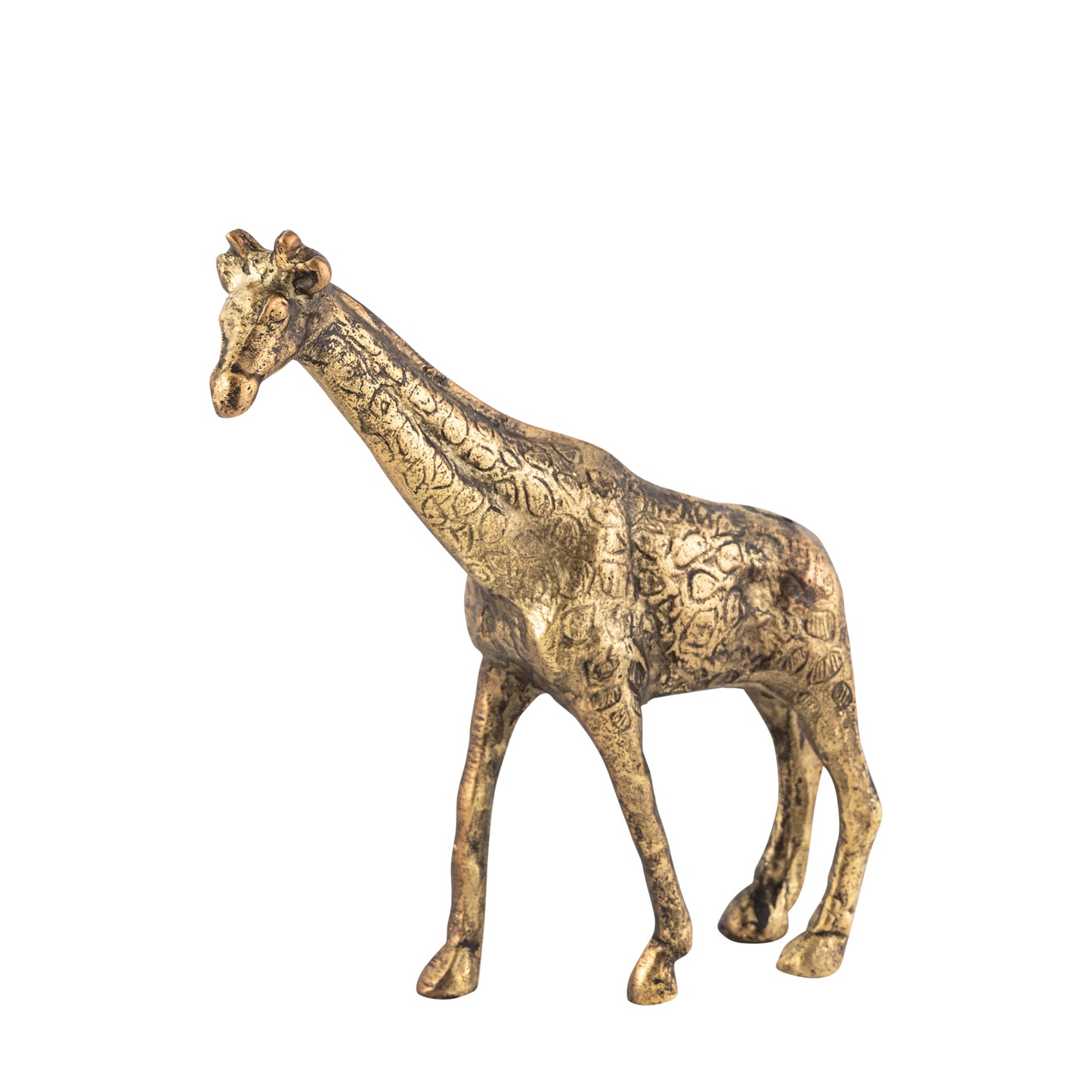 Jumbo Giraffe Object Antique Brass Finish