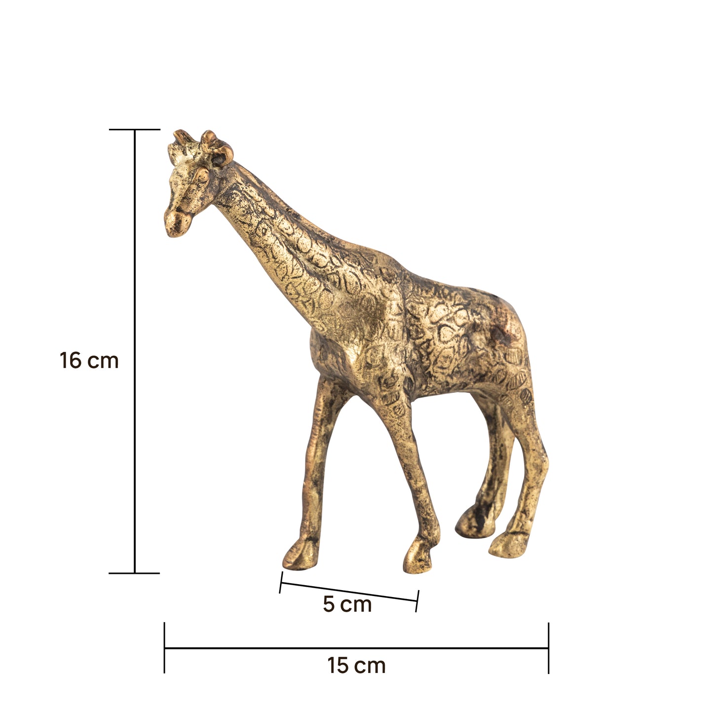 Jumbo Giraffe Object Antique Brass Finish
