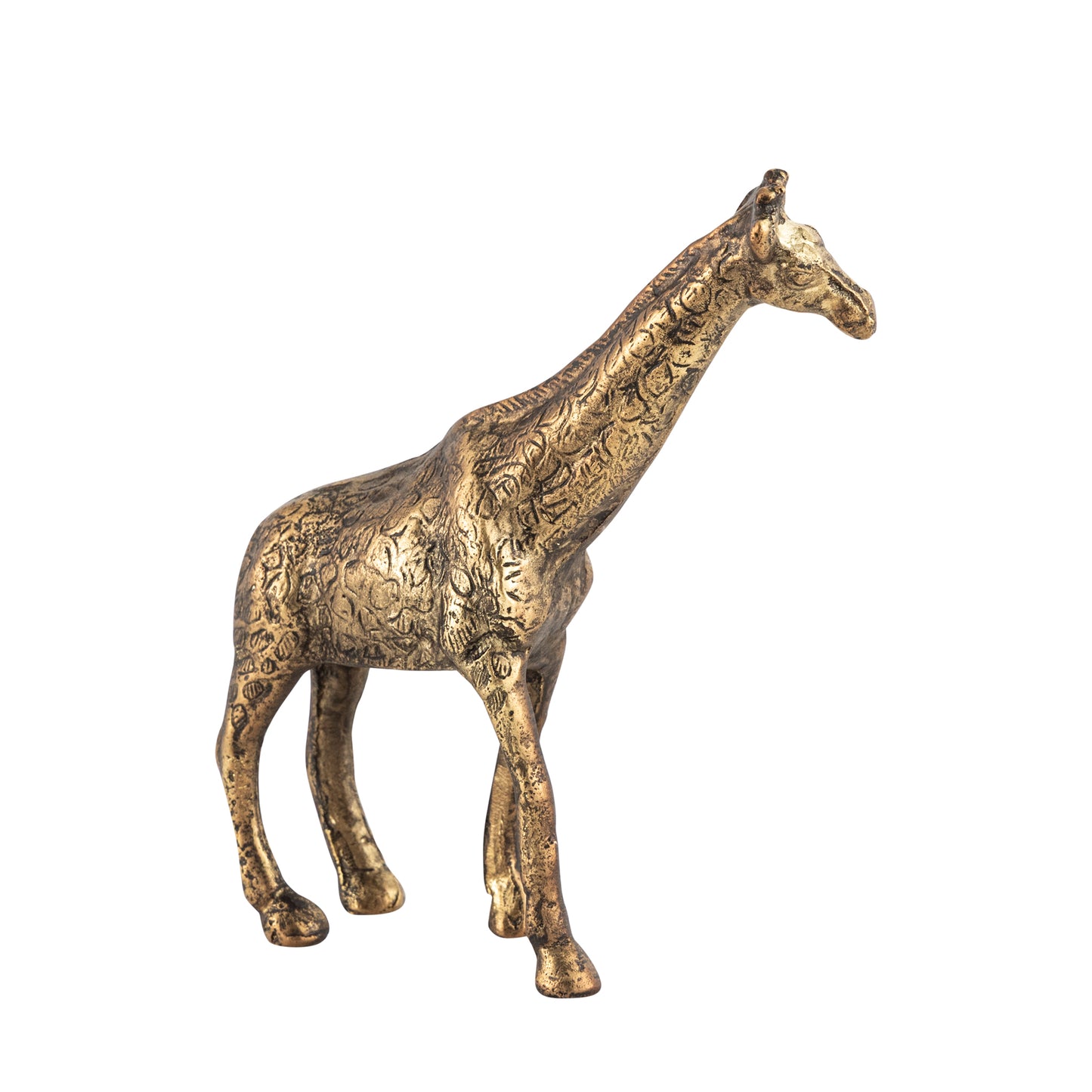 Jumbo Giraffe Object Antique Brass Finish