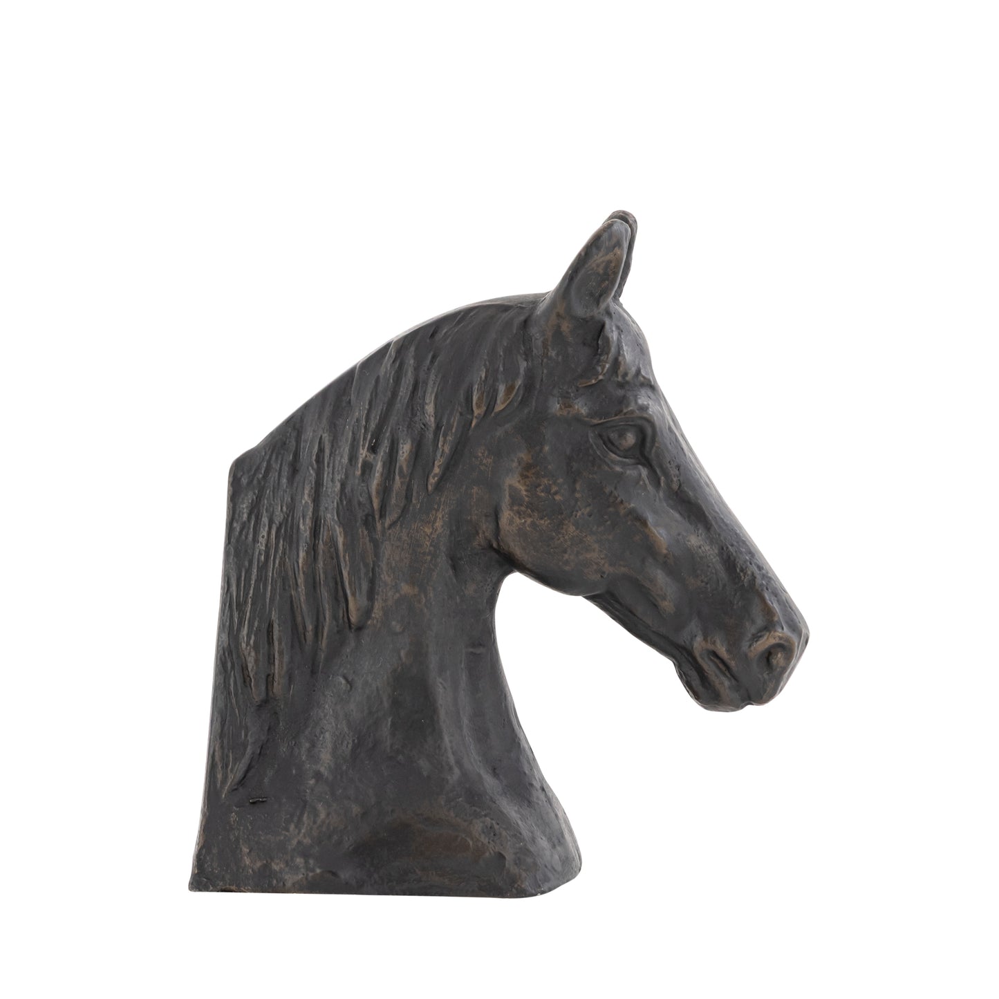 Blaze Horse Statuette Antique Bronze | Elegant Bookend