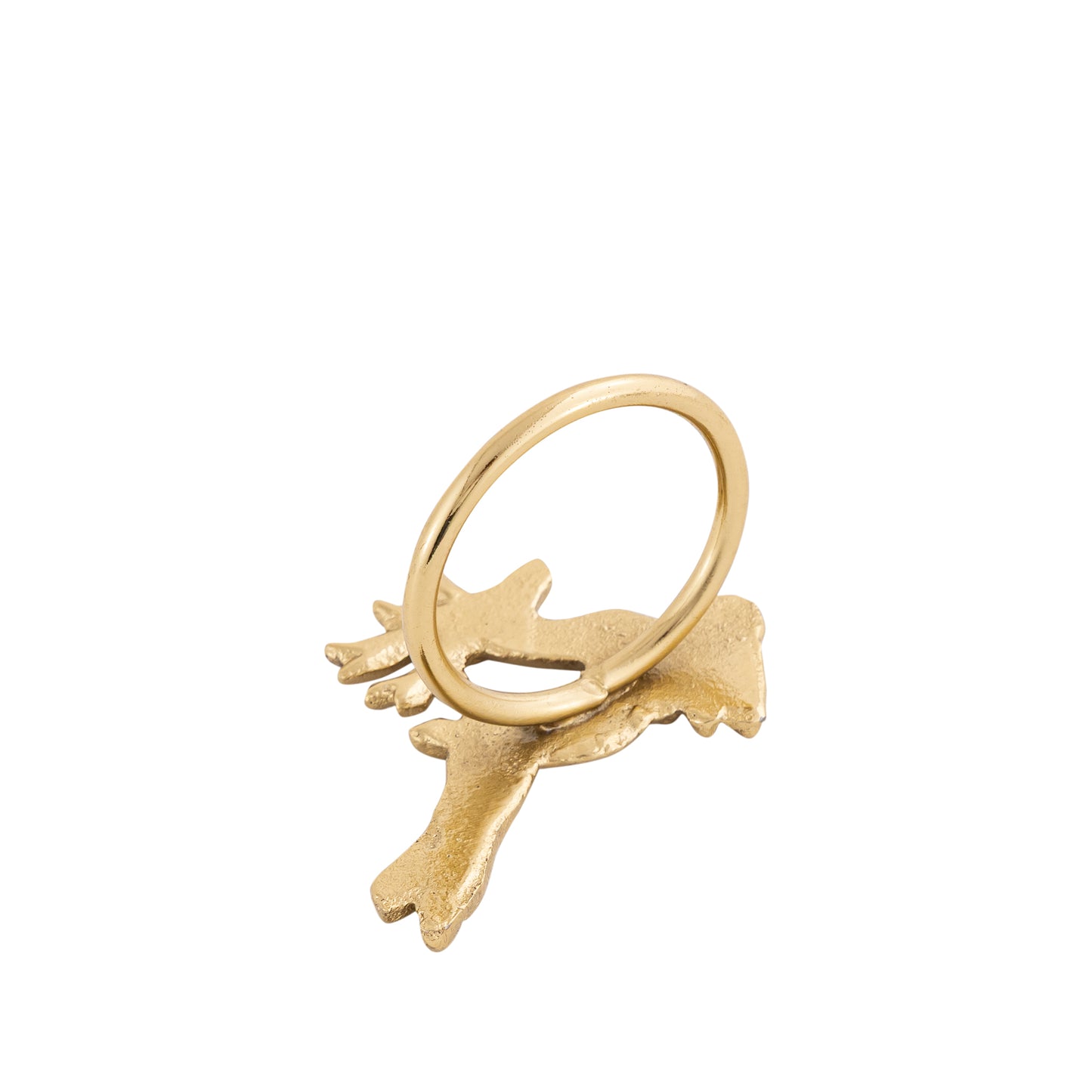 Comet Reindeer Metal Napkin Ring Gold (Set of 4)