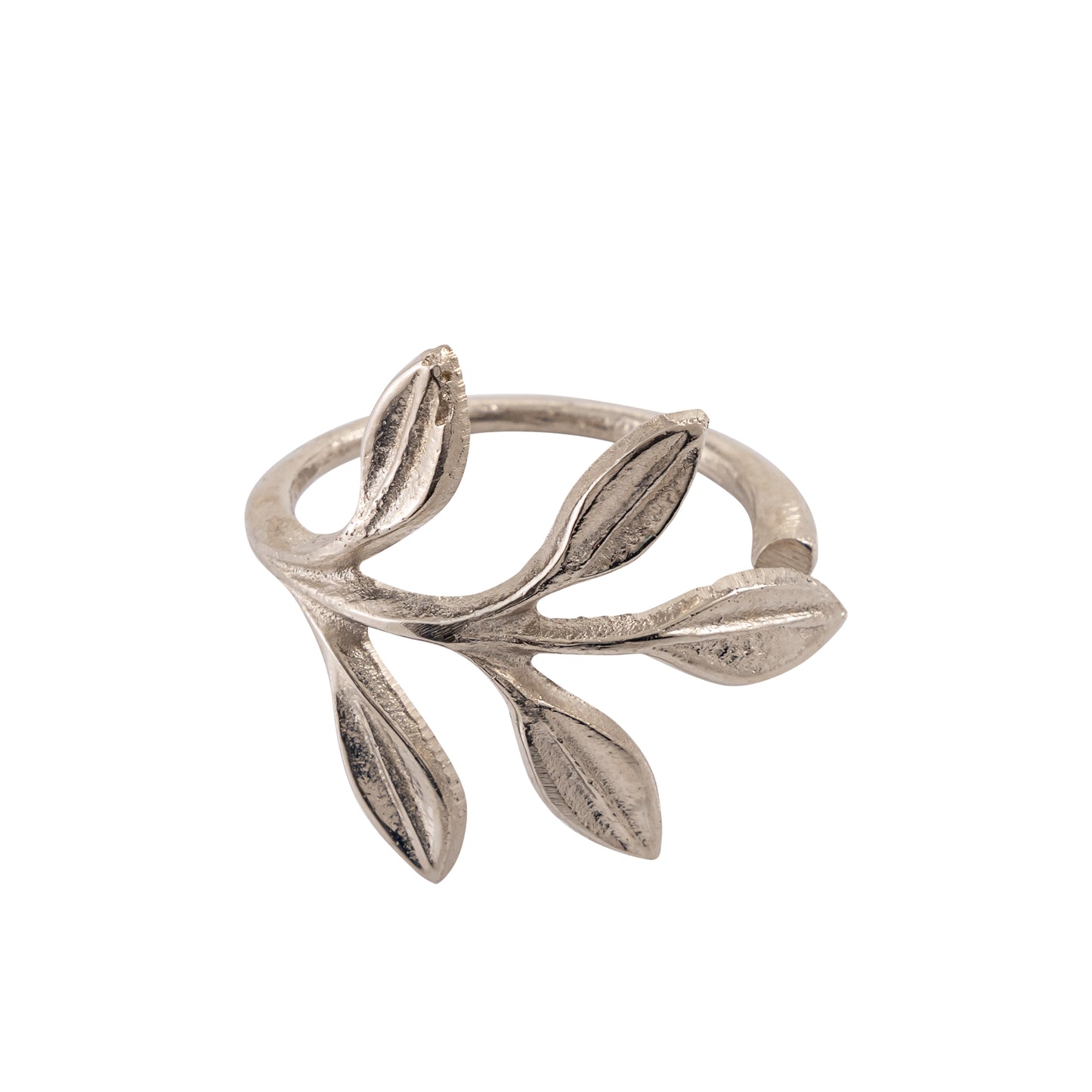 Rosemary Metal Napkin Ring Silver Set of 4