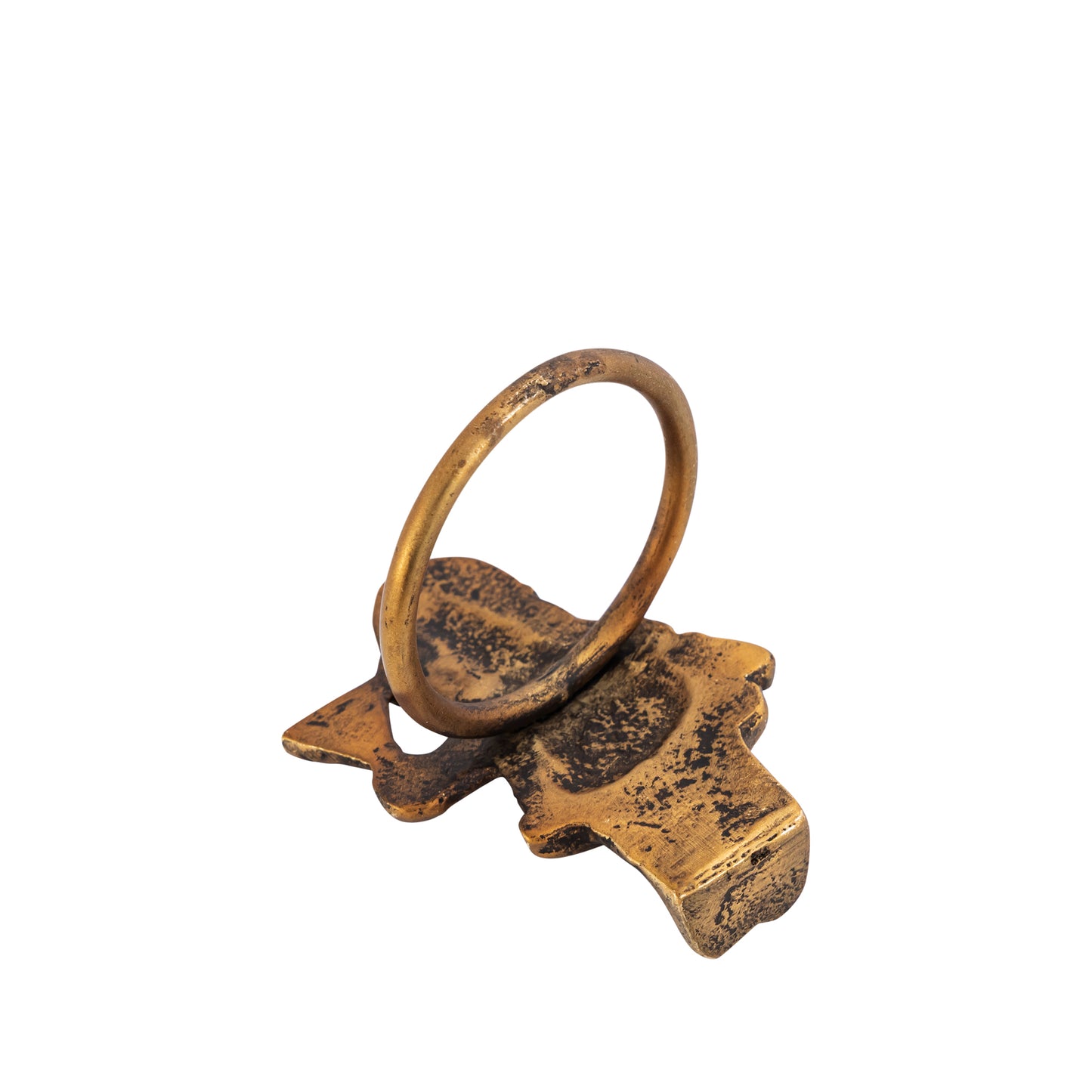 Santa Metal Napkin Ring Antique Brass (Set of 4)