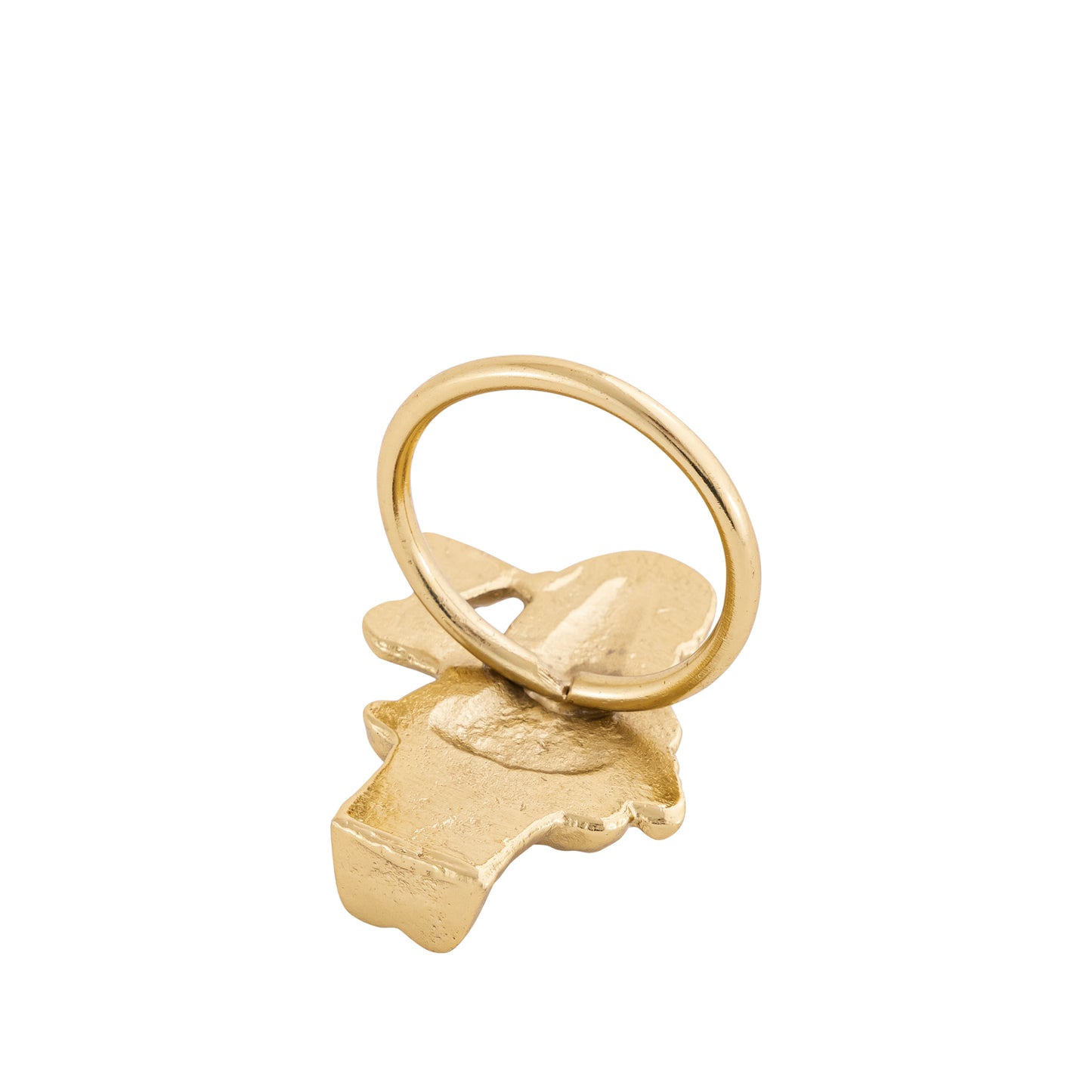 Santa Metal Napkin Ring Gold (Set of 4)
