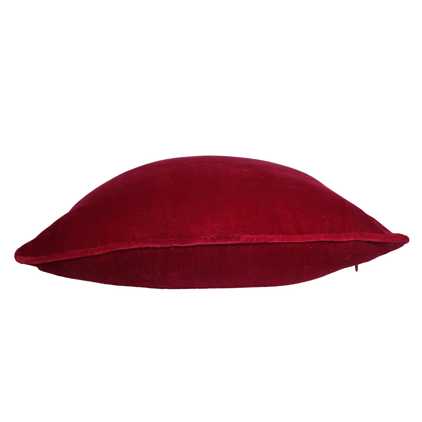 Cotton Velvet Cushion Cover Burgundy