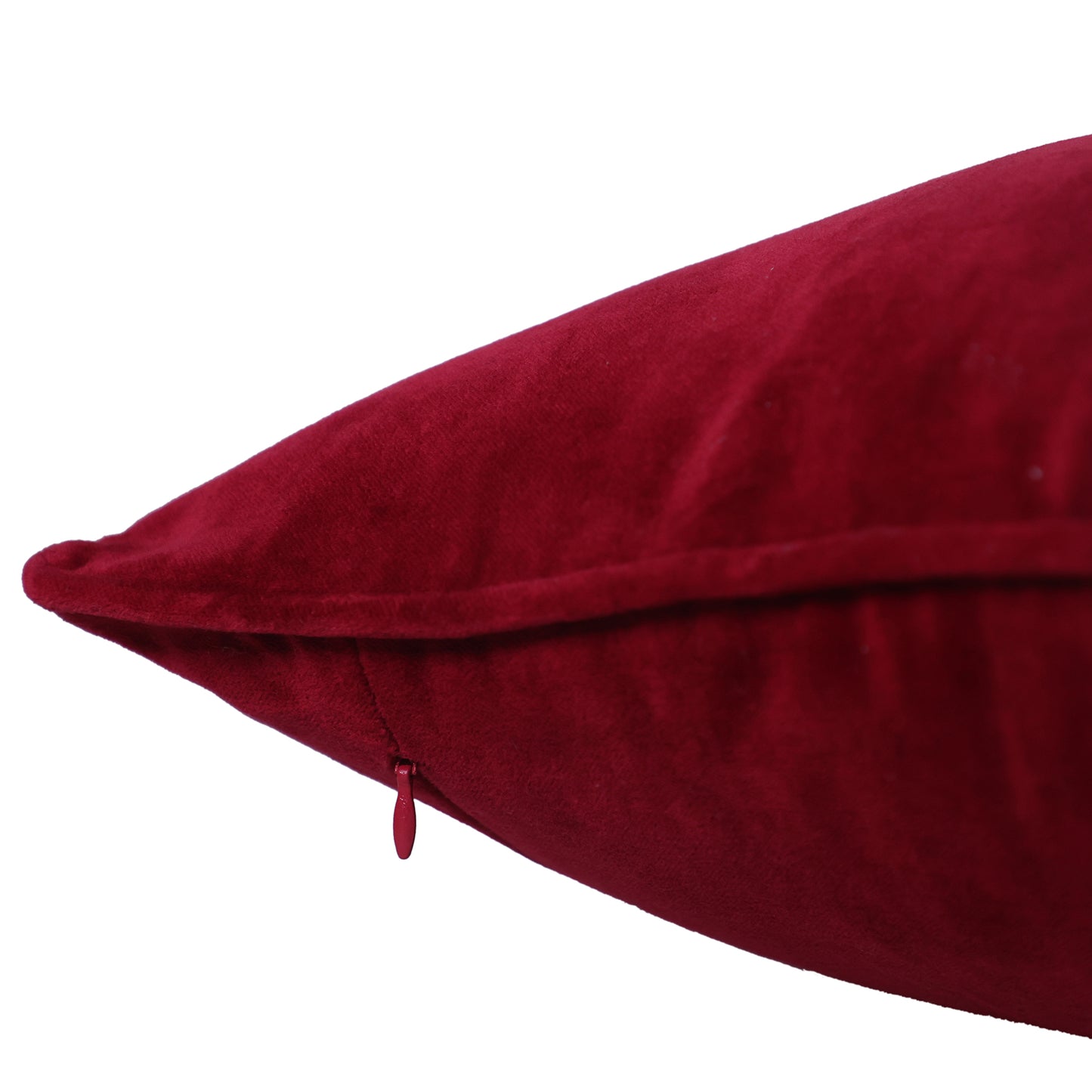 Cotton Velvet Cushion Cover Burgundy