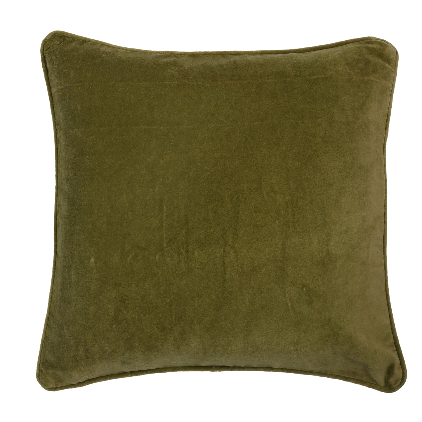 Cotton Velvet Cushion Cover Olive Green