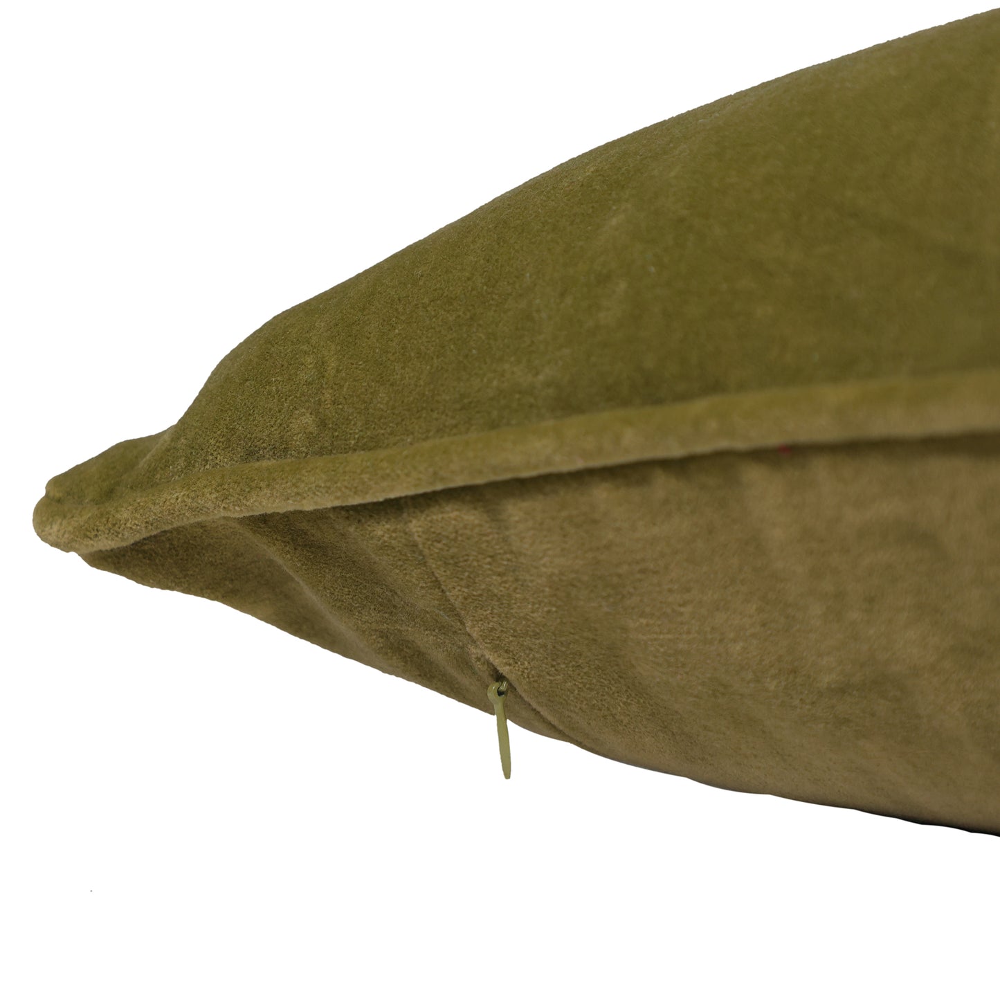 Cotton Velvet Cushion Cover Olive Green