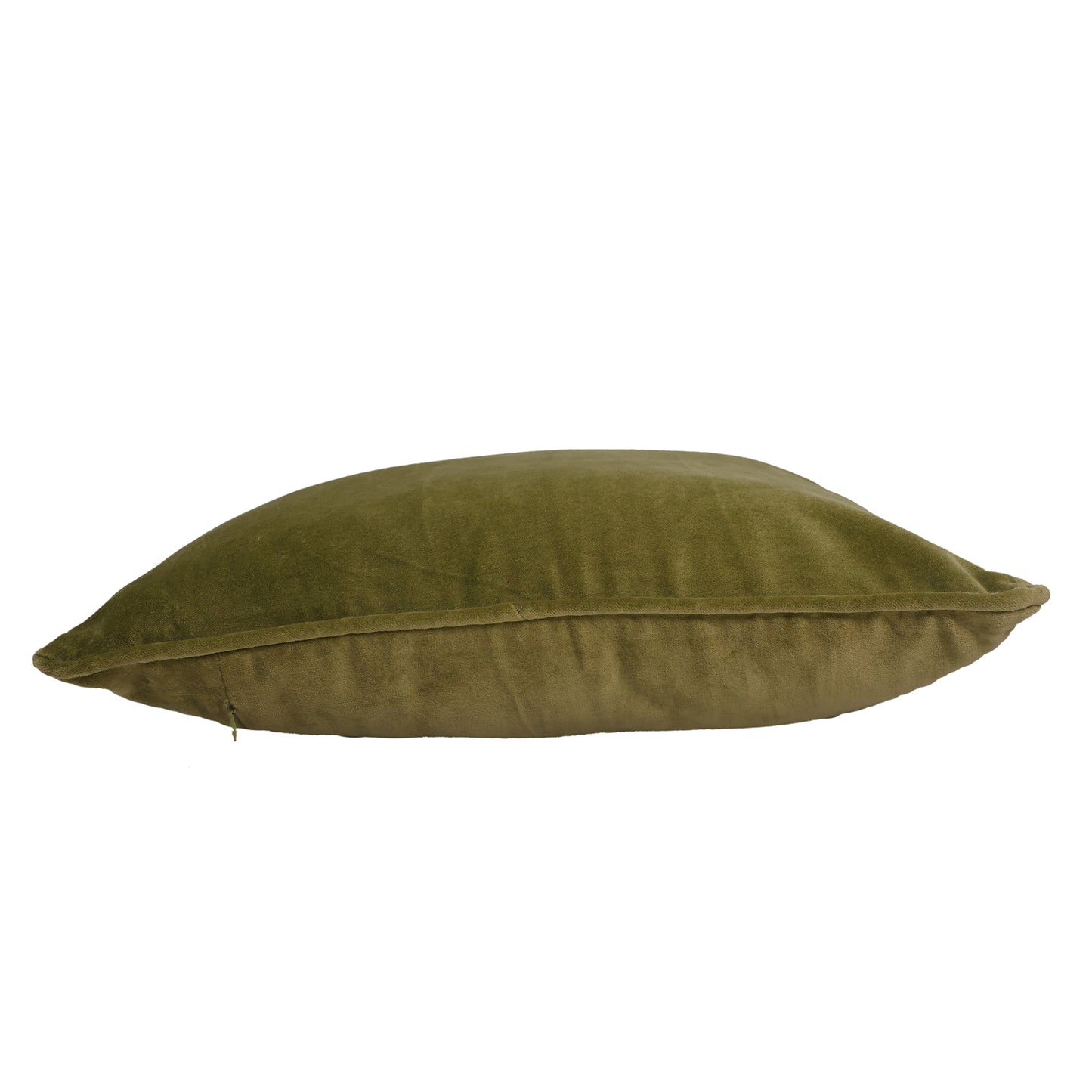 Cotton Velvet Cushion Cover Olive Green