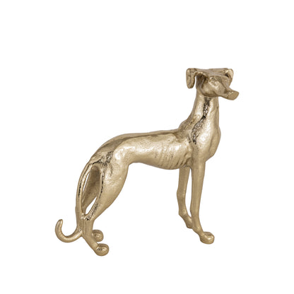 Aspen Standing Dog Statuette Gold Finish