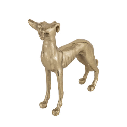 Aspen Standing Dog Statuette Gold Finish