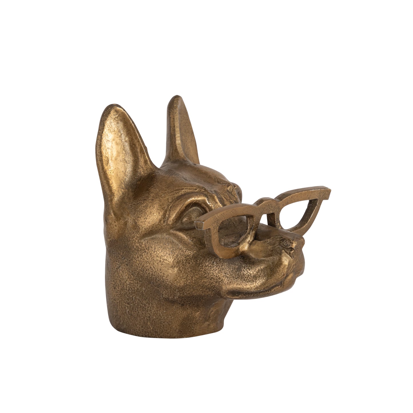 Chester Dog Statuette Antique Gold Finish