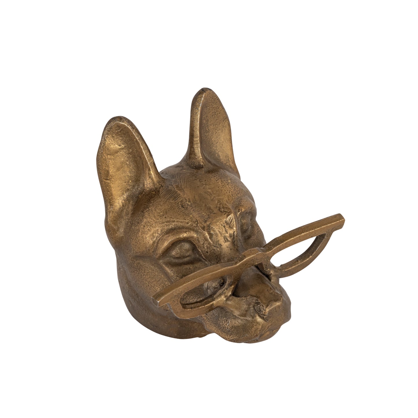 Chester Dog Statuette Antique Gold Finish