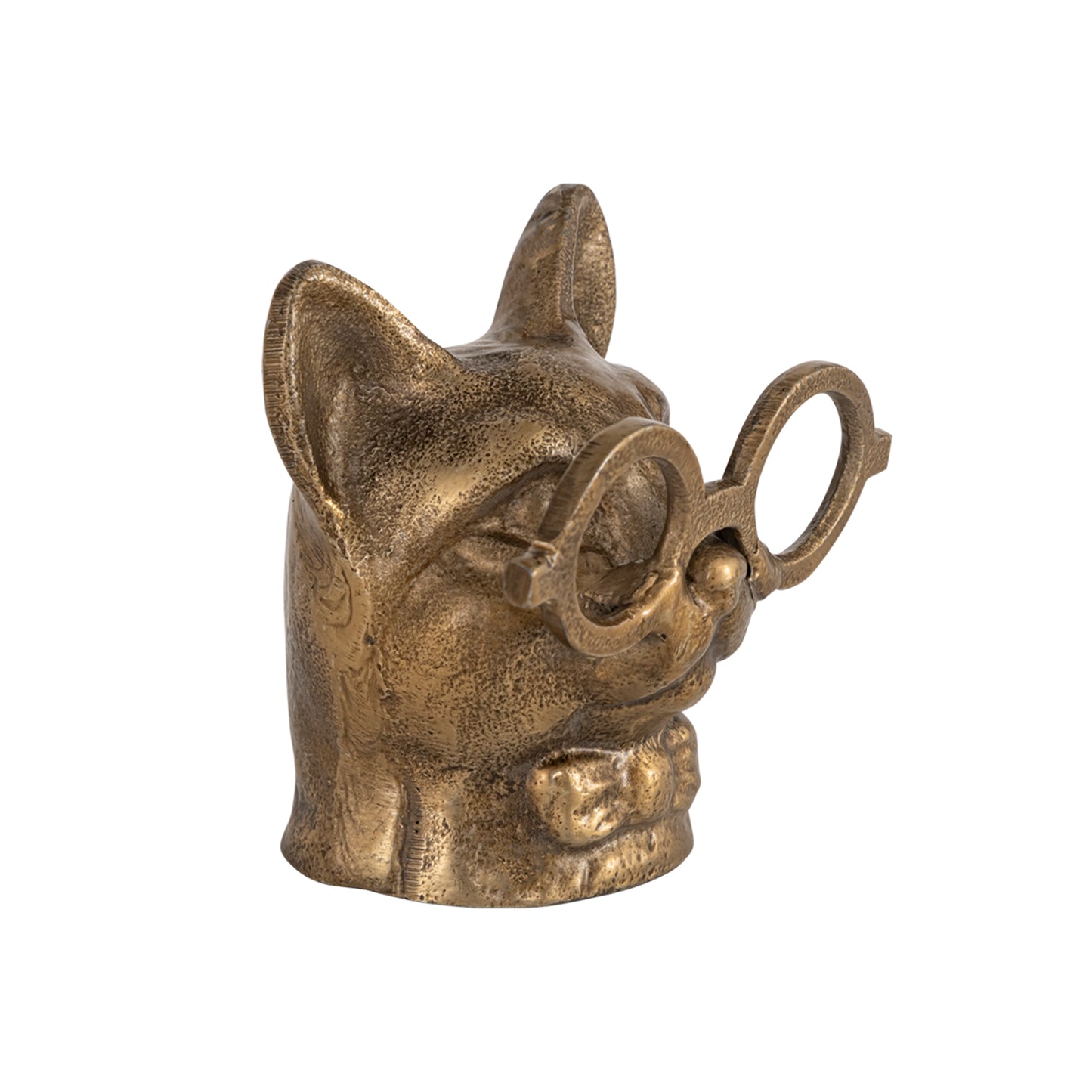 Poppy Cat Statuette Antique Gold Finish