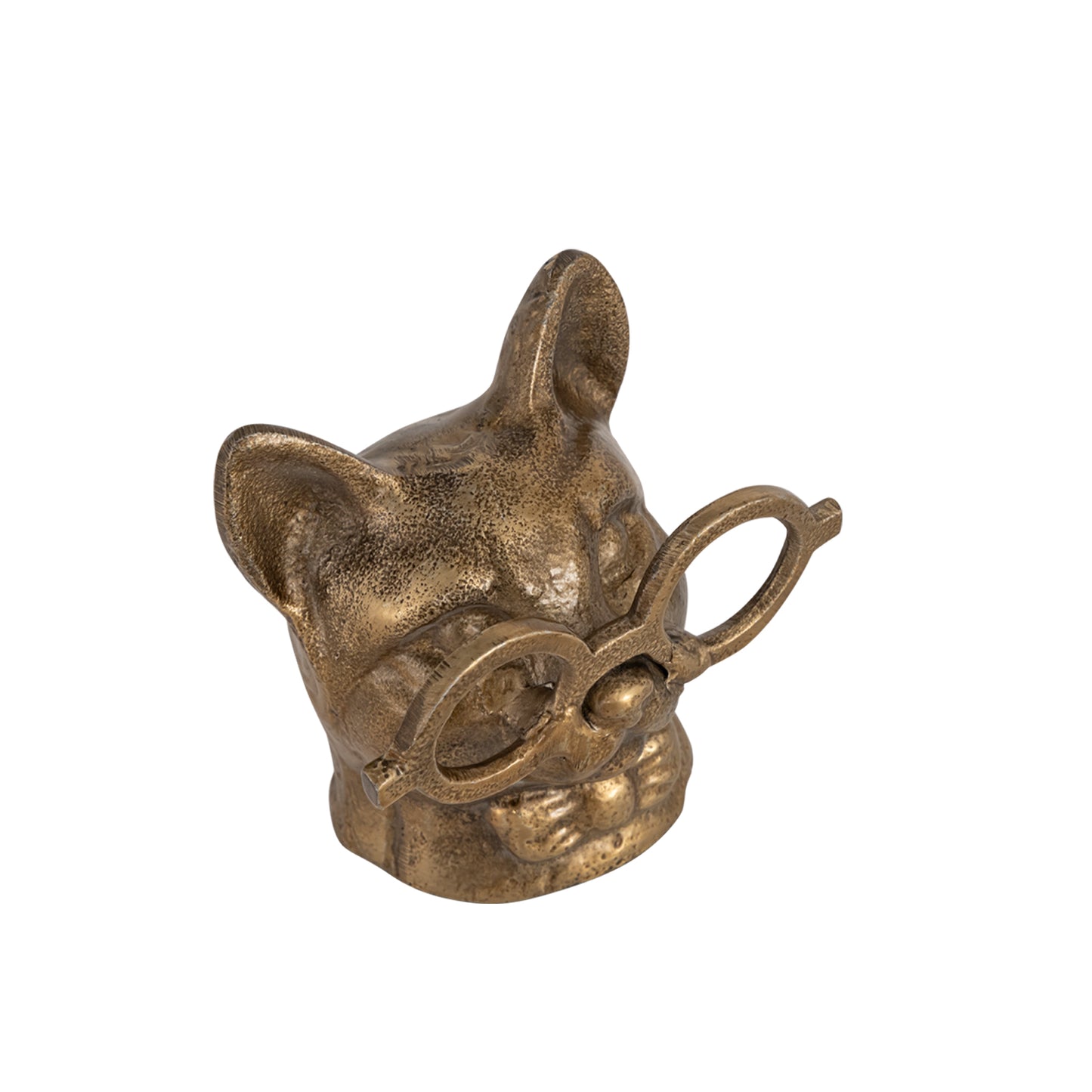 Poppy Cat Statuette Antique Gold Finish