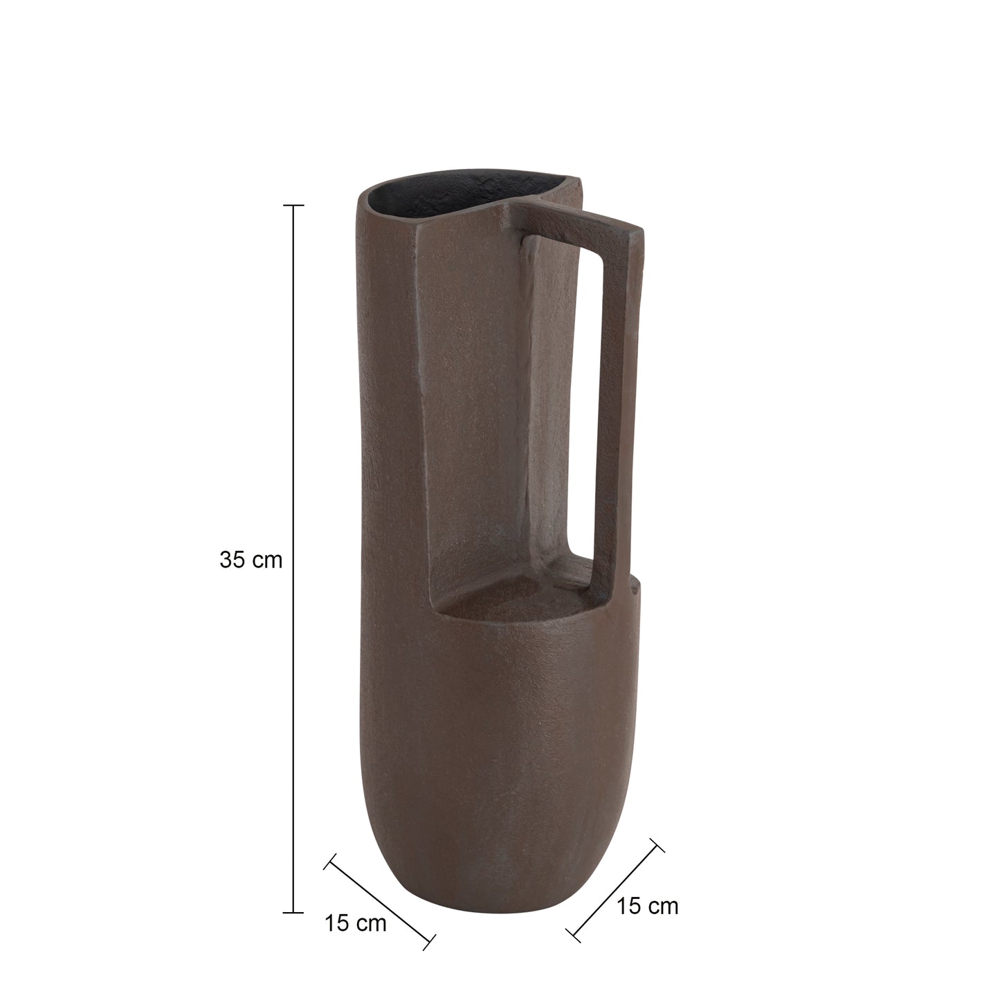 Brent Metal Vase Single Handle Rust Grey Finish