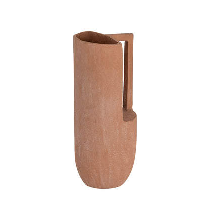 Brent Metal Vase Single Handle Terracotta Finish