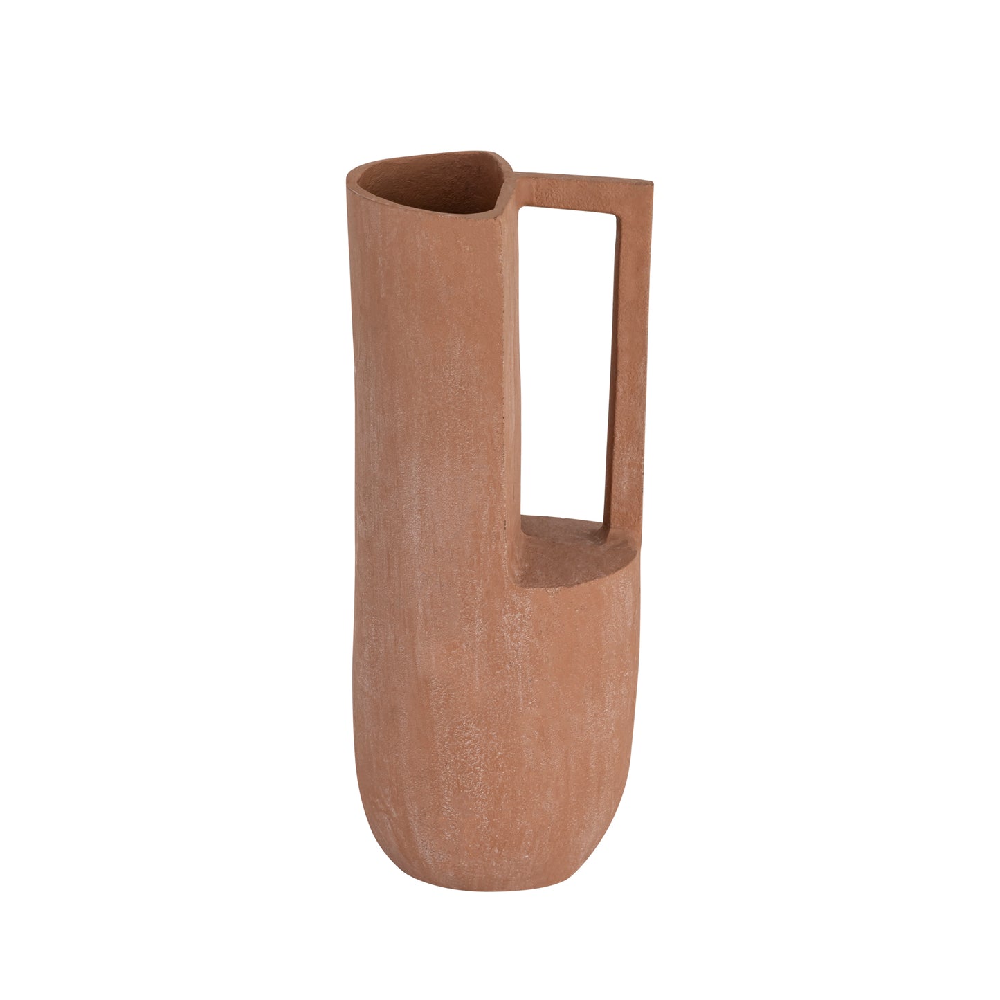 Brent Metal Vase Single Handle Terracotta Finish